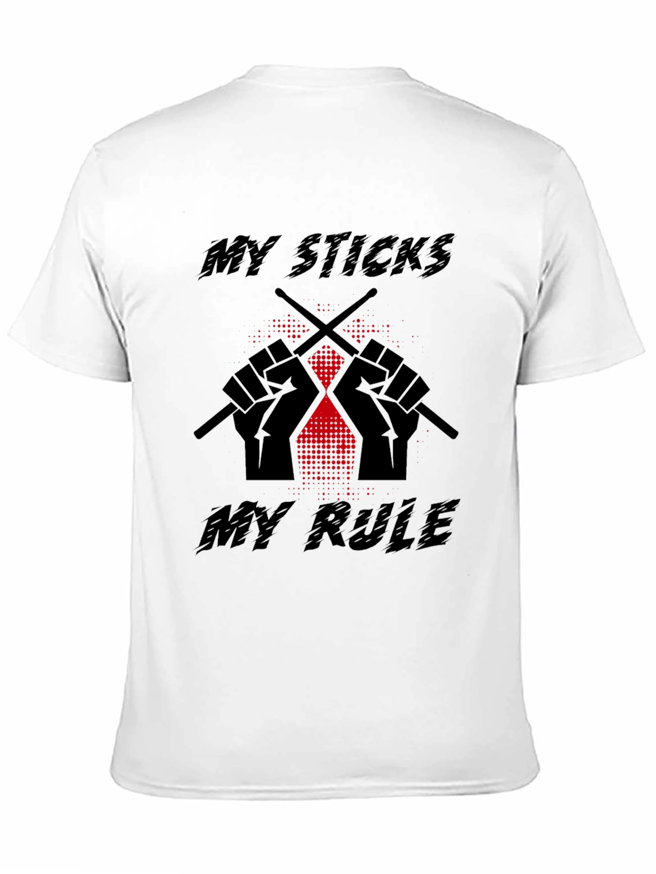 My Sticks My Rule Black Graphic Tee