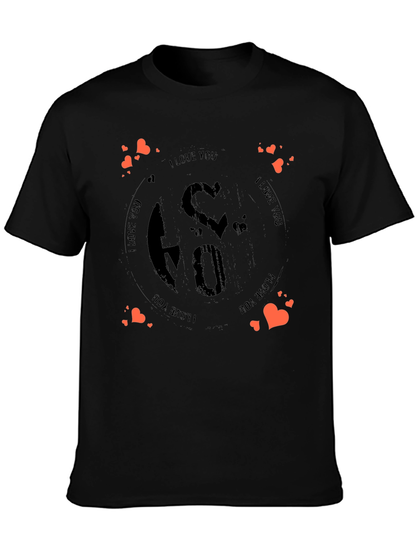 I Love You Graphic Tee - Stylish Black T-Shirt