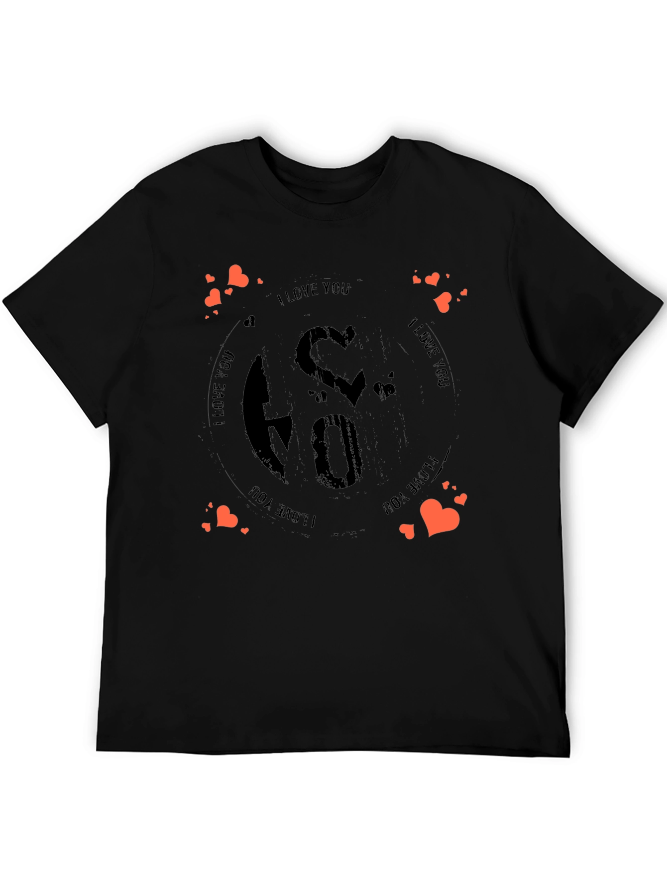 I Love You Graphic Tee - Stylish Black T-Shirt