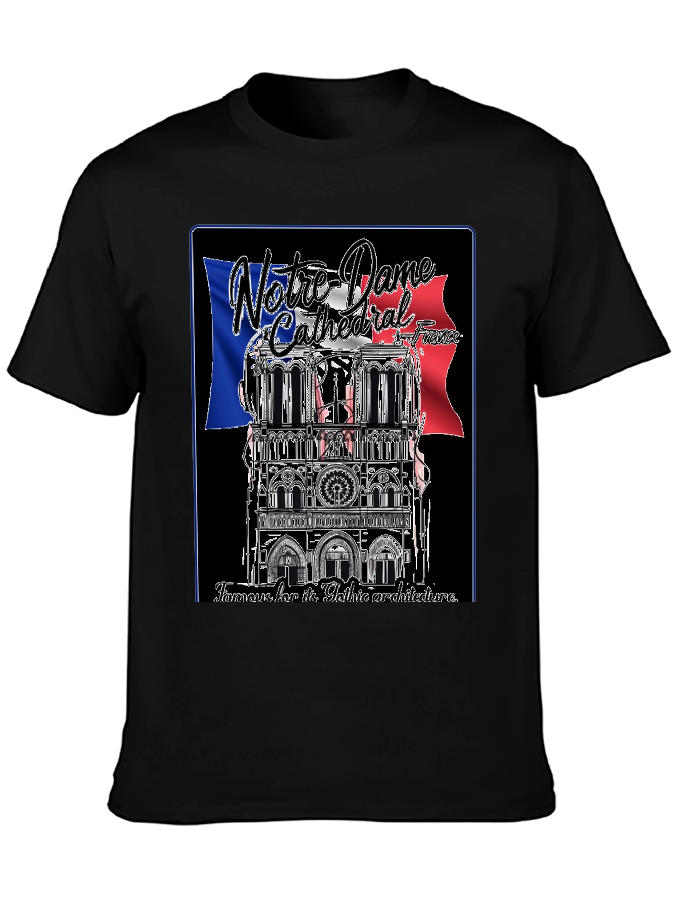 Notre Dame Cathedral France Graphic T-Shirt