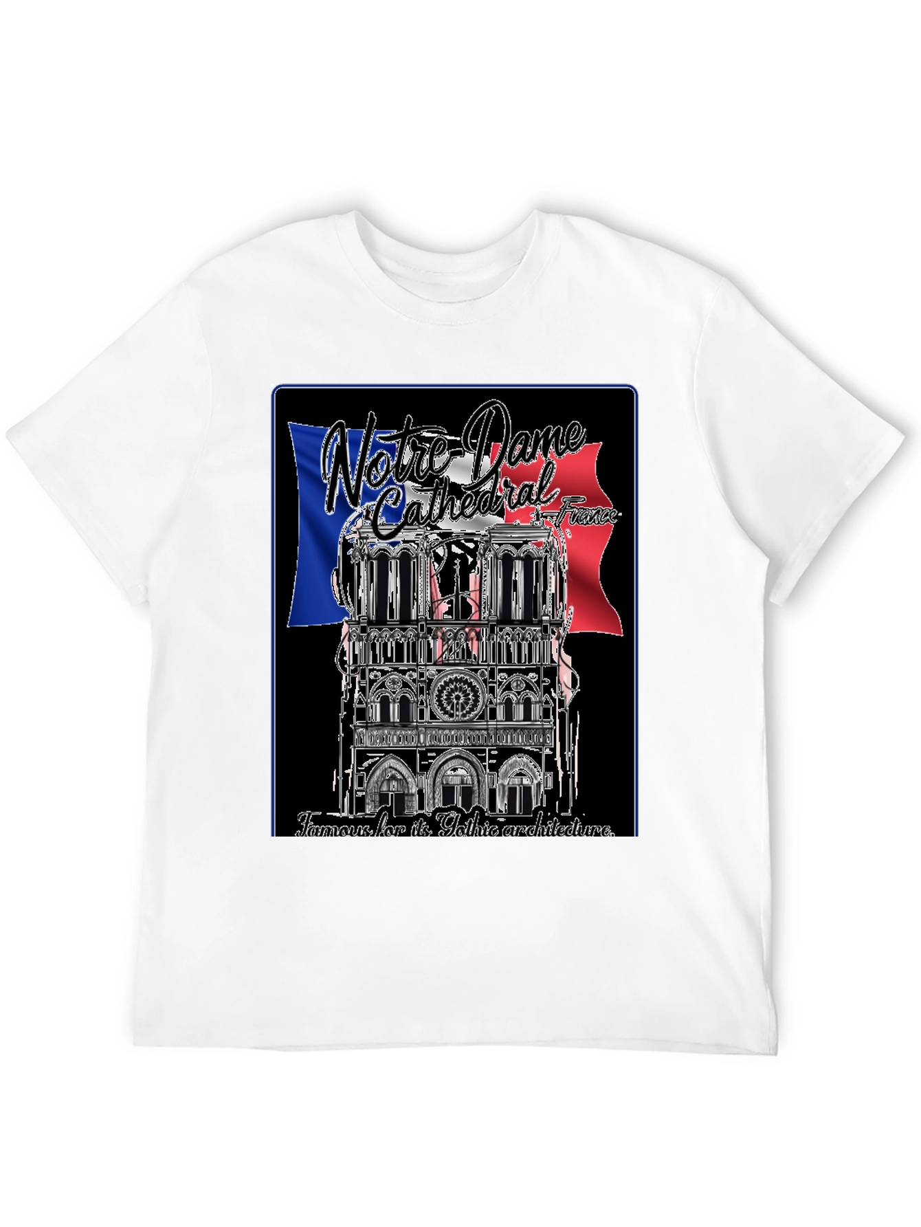 Notre Dame Cathedral France Graphic T-Shirt