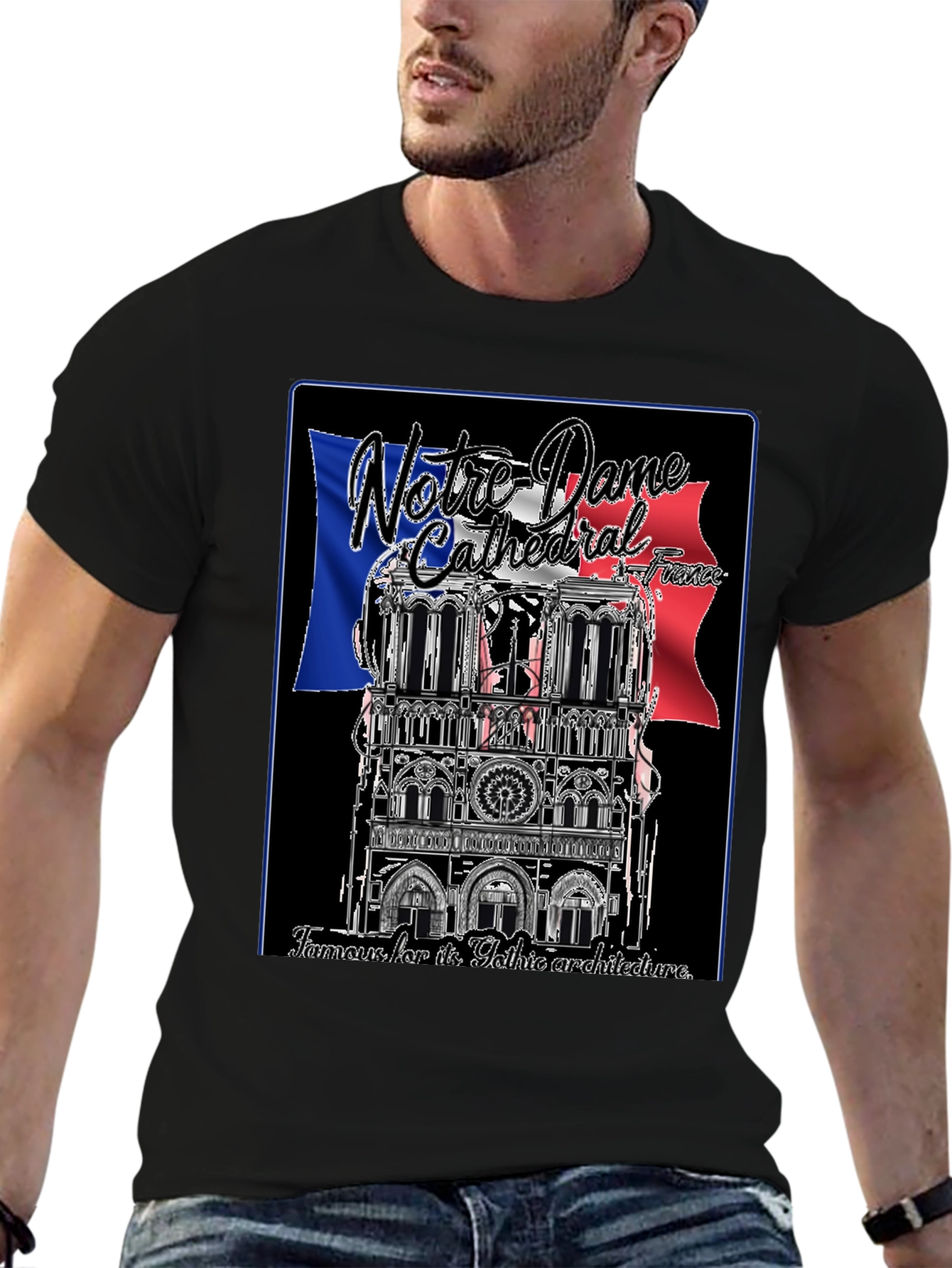 Notre Dame Cathedral France Graphic T-Shirt