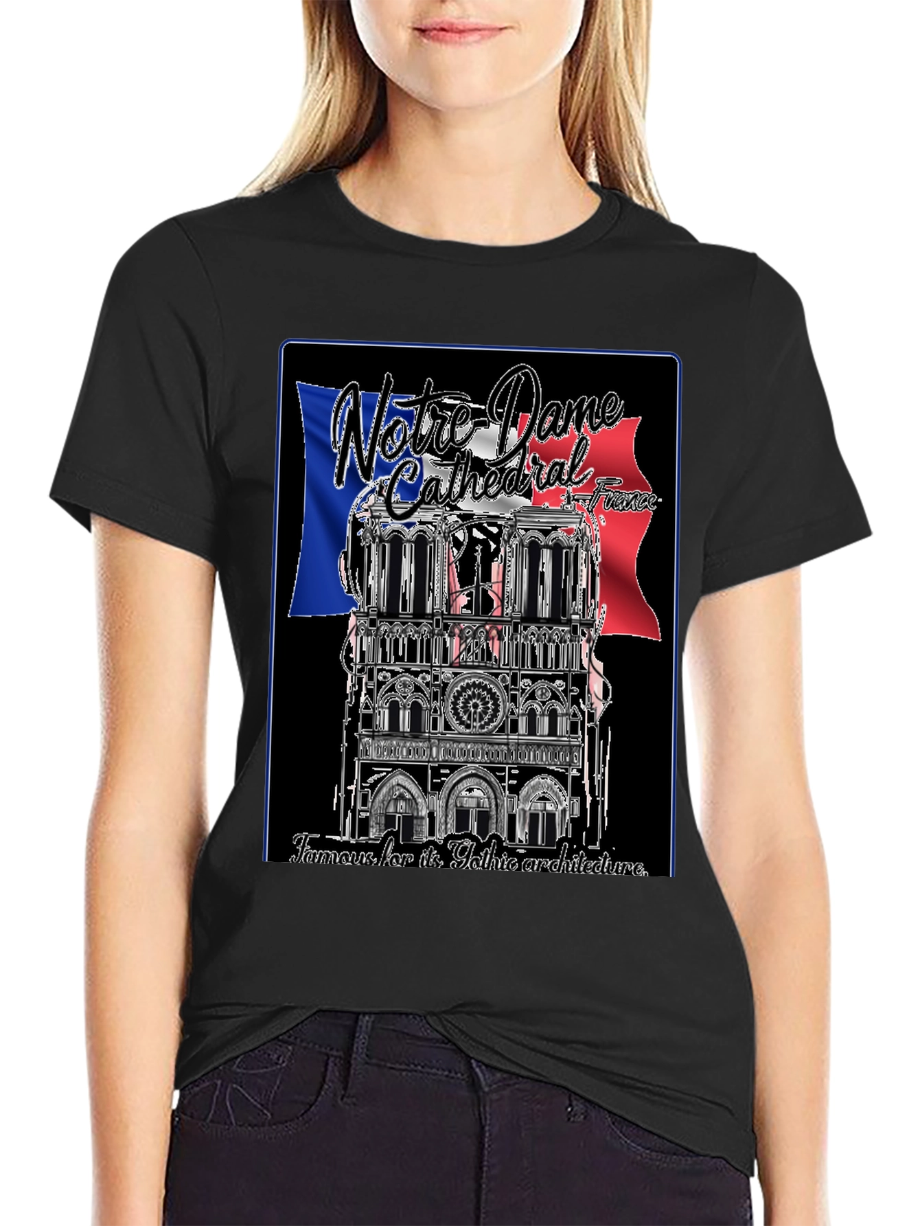 Notre Dame Cathedral France Graphic T-Shirt