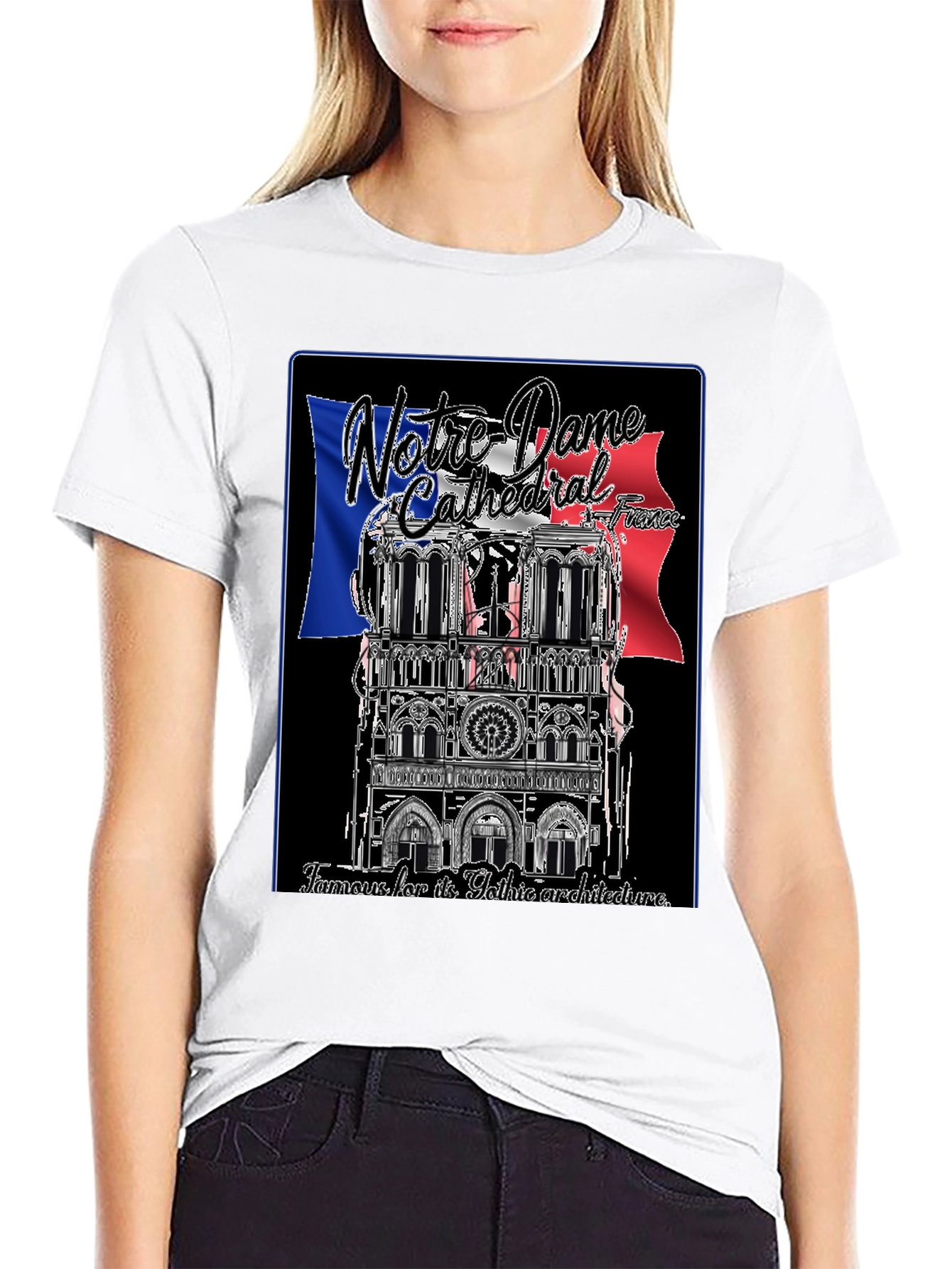 Notre Dame Cathedral France Graphic T-Shirt