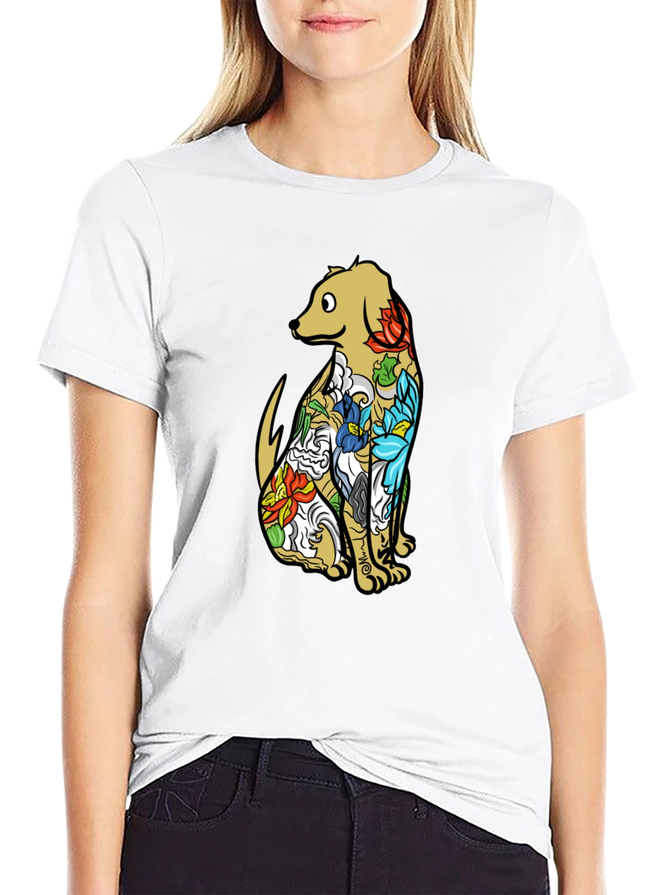 Dog Tattoo Graphic T-Shirt - Unique Design