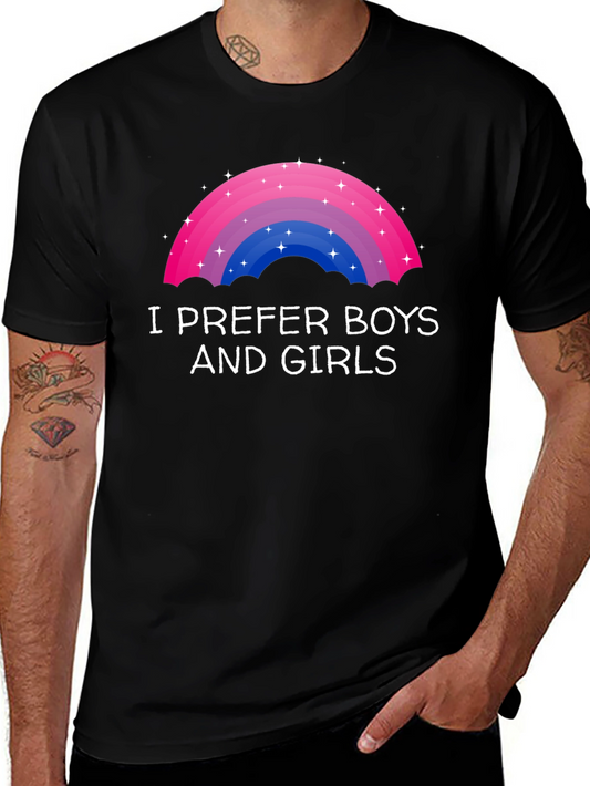 I Prefer Boys and Girls Bi Pride T-Shirt