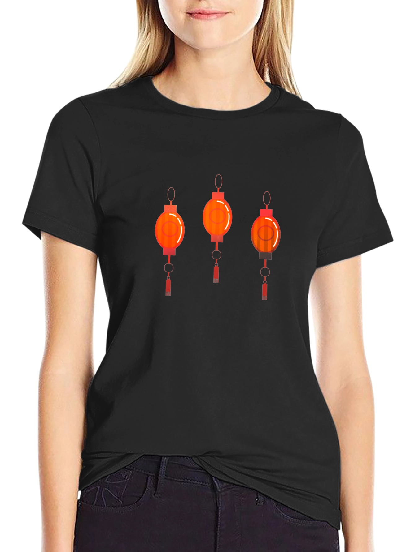 Lantern Graphic Tee - Stylish Crew Neck T-Shirt