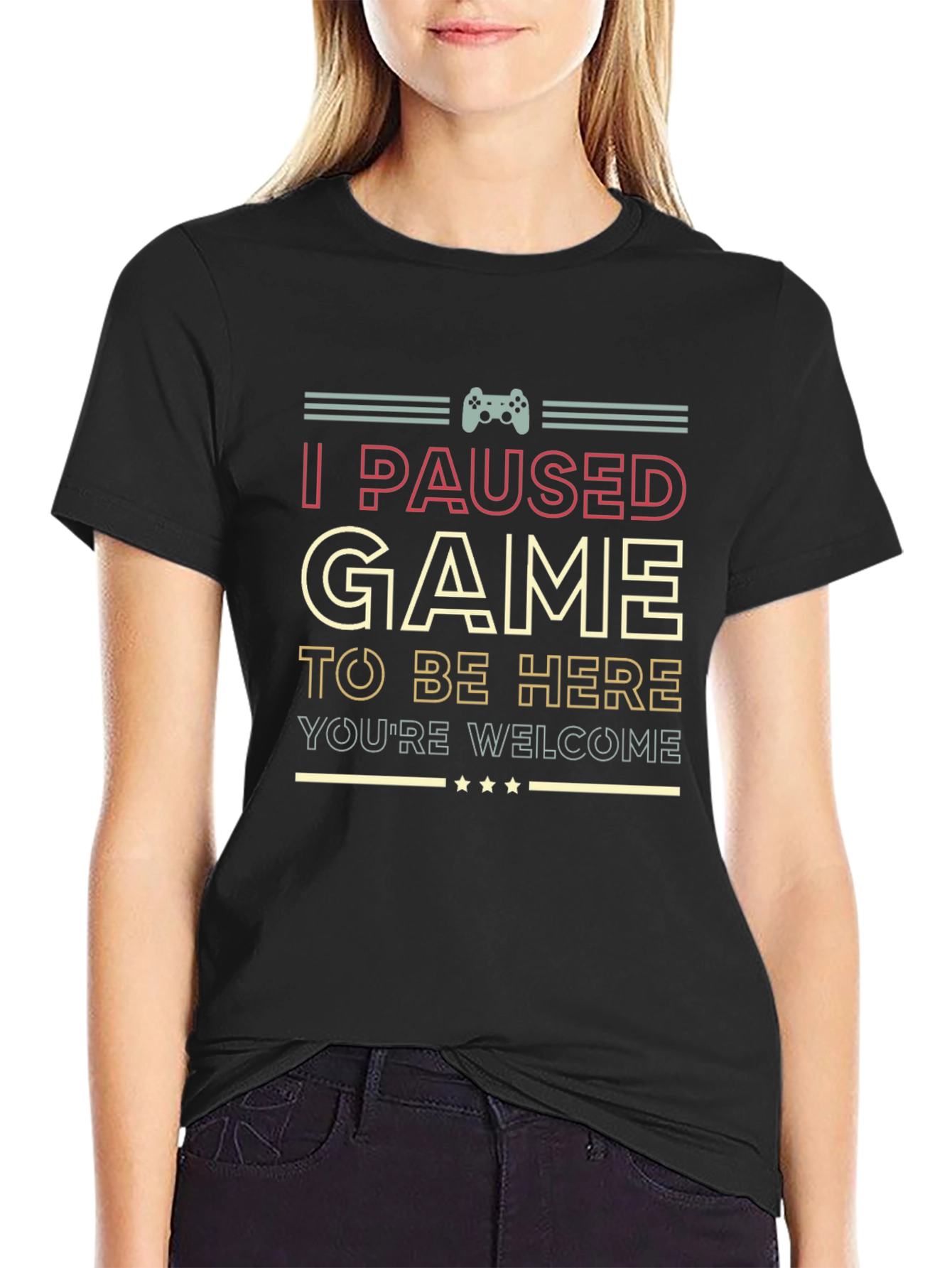 I Paused My Game T-Shirt Funny Gamer Tee