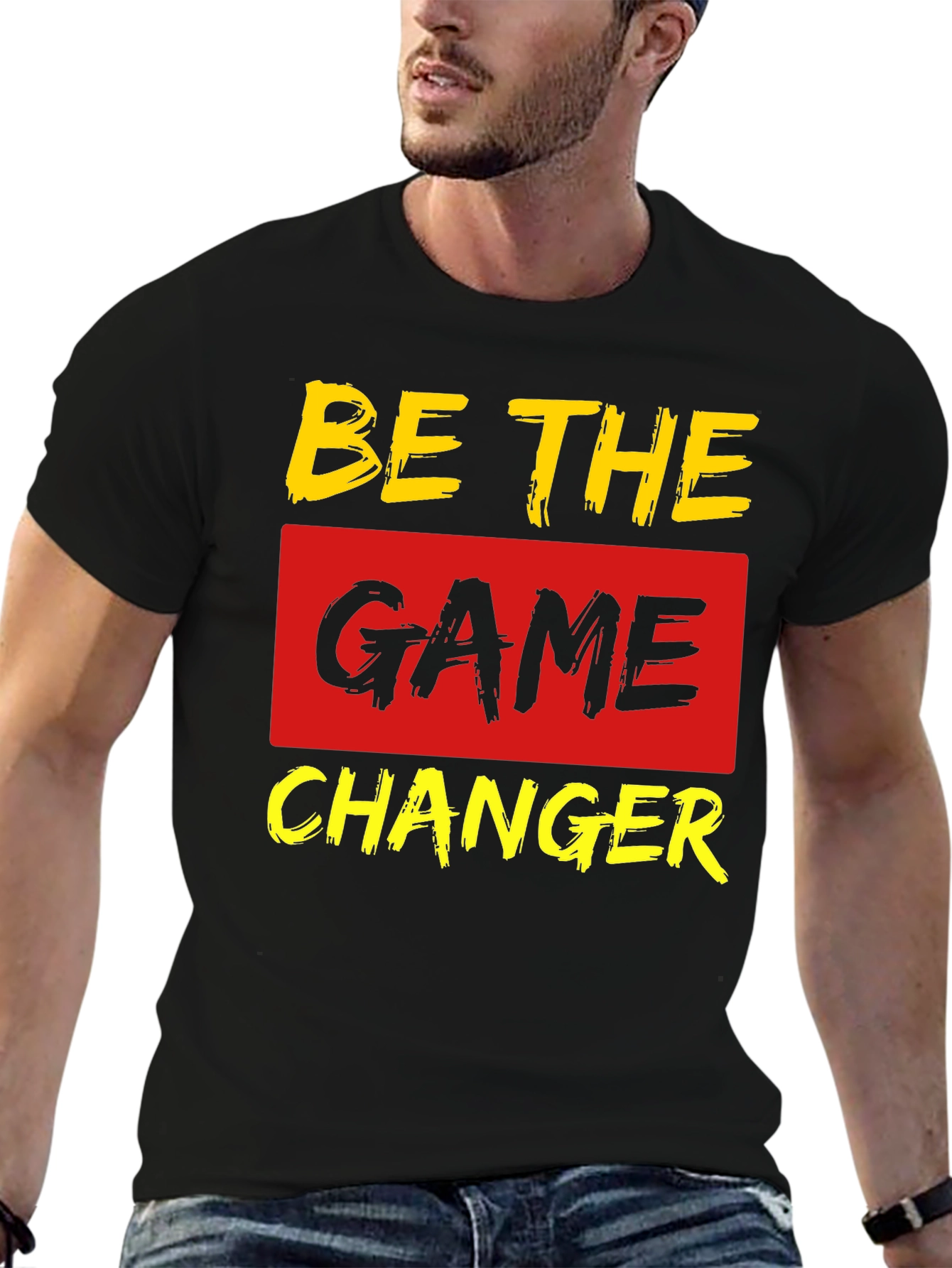 Be The Game Changer Black Graphic T-Shirt