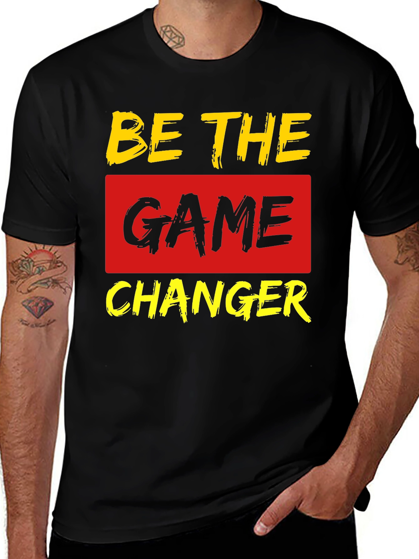Be The Game Changer Black Graphic T-Shirt