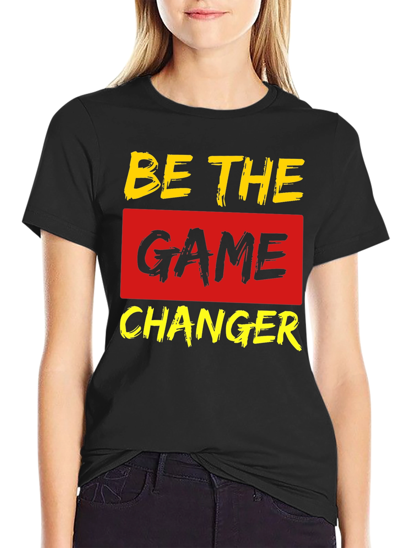 Be The Game Changer Black Graphic T-Shirt