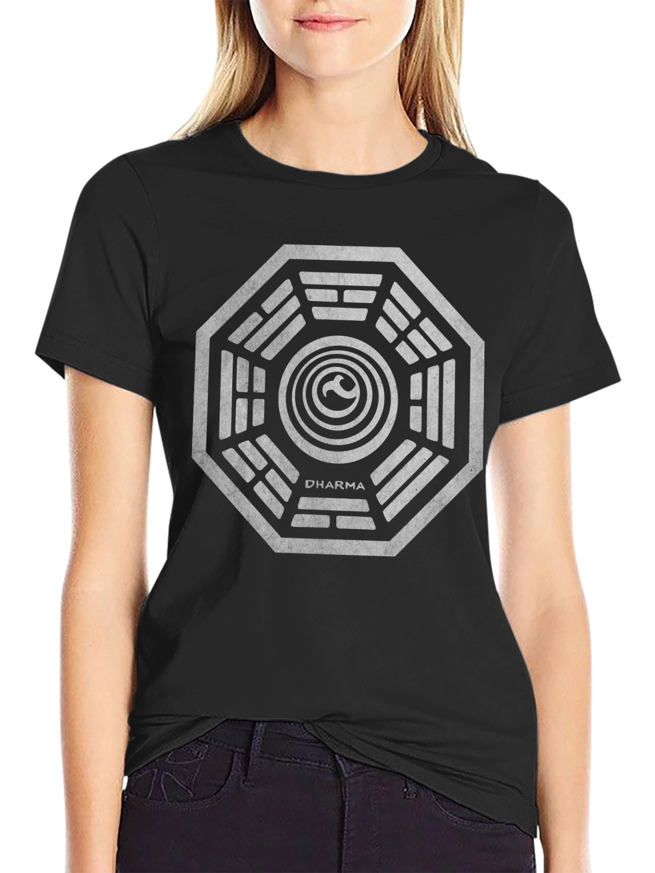 Dharma Initiative Black T-Shirt - Lost Inspired Design