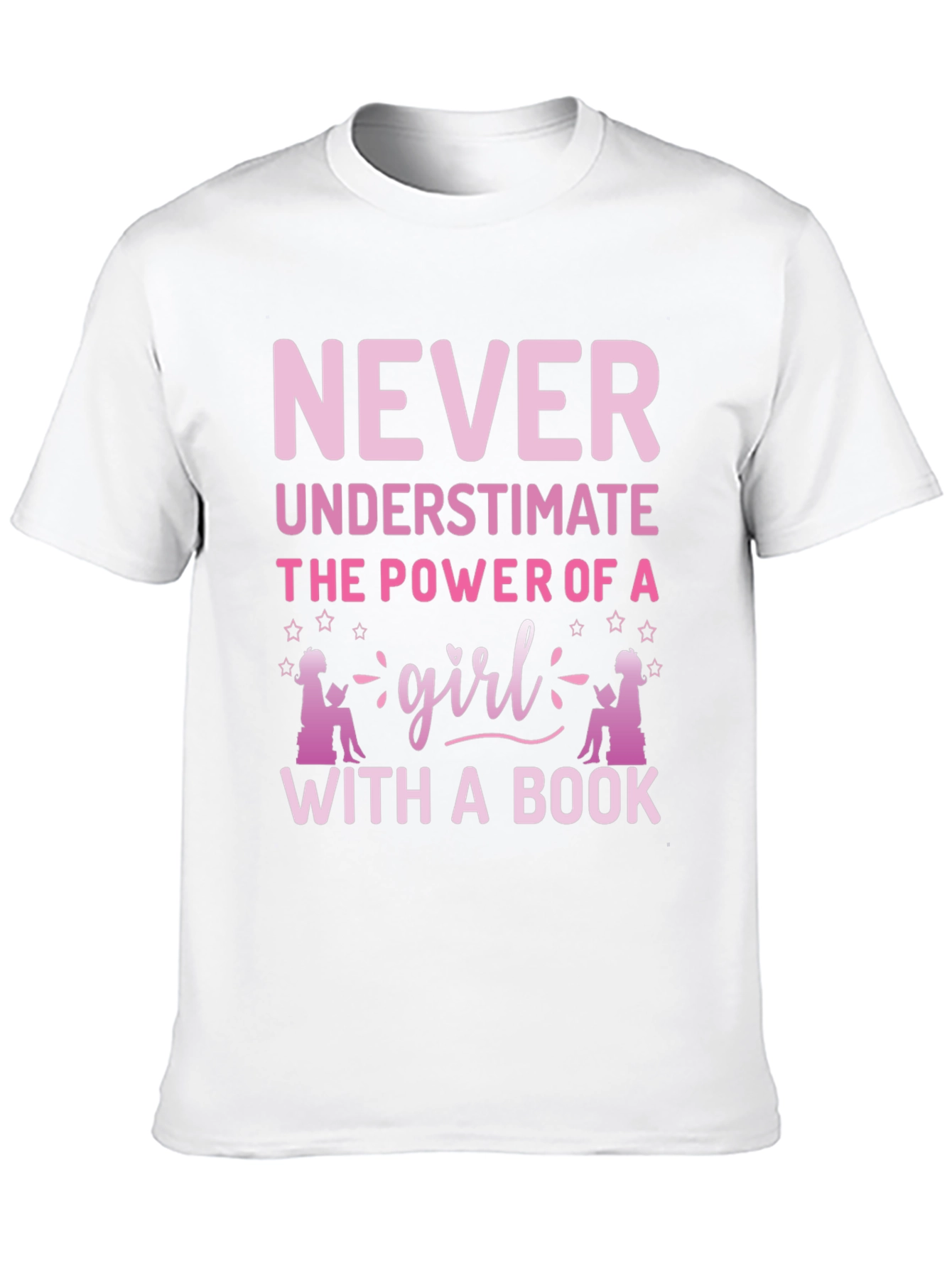 Never Underestimate Girl Book T-Shirt