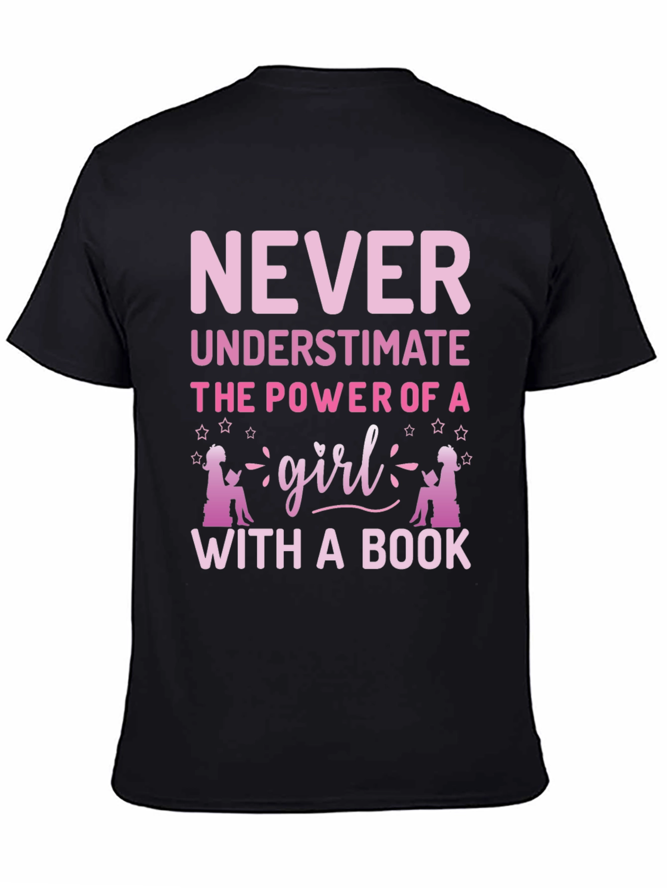 Never Underestimate Girl Book T-Shirt