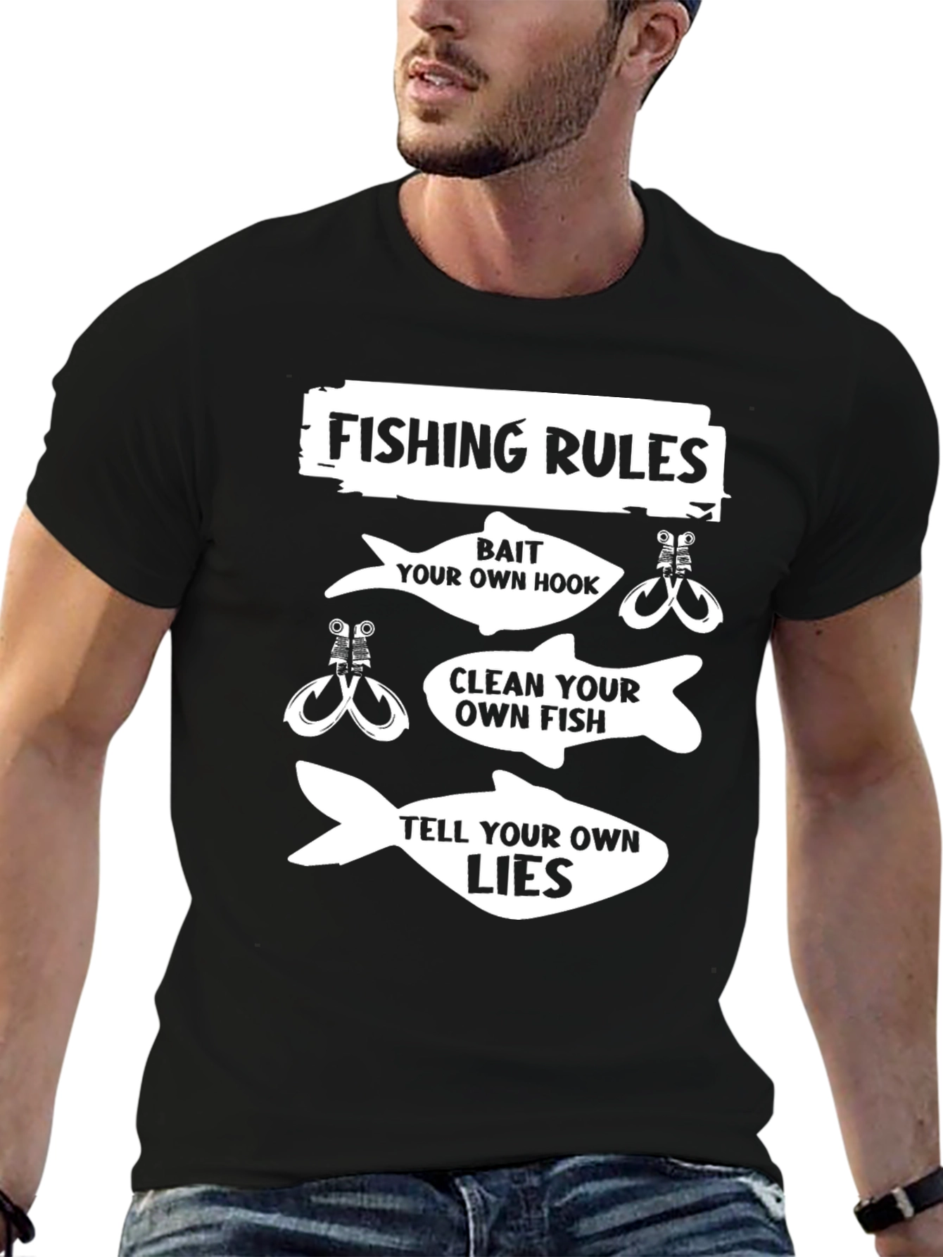 Fishing Rules Graphic T-Shirt