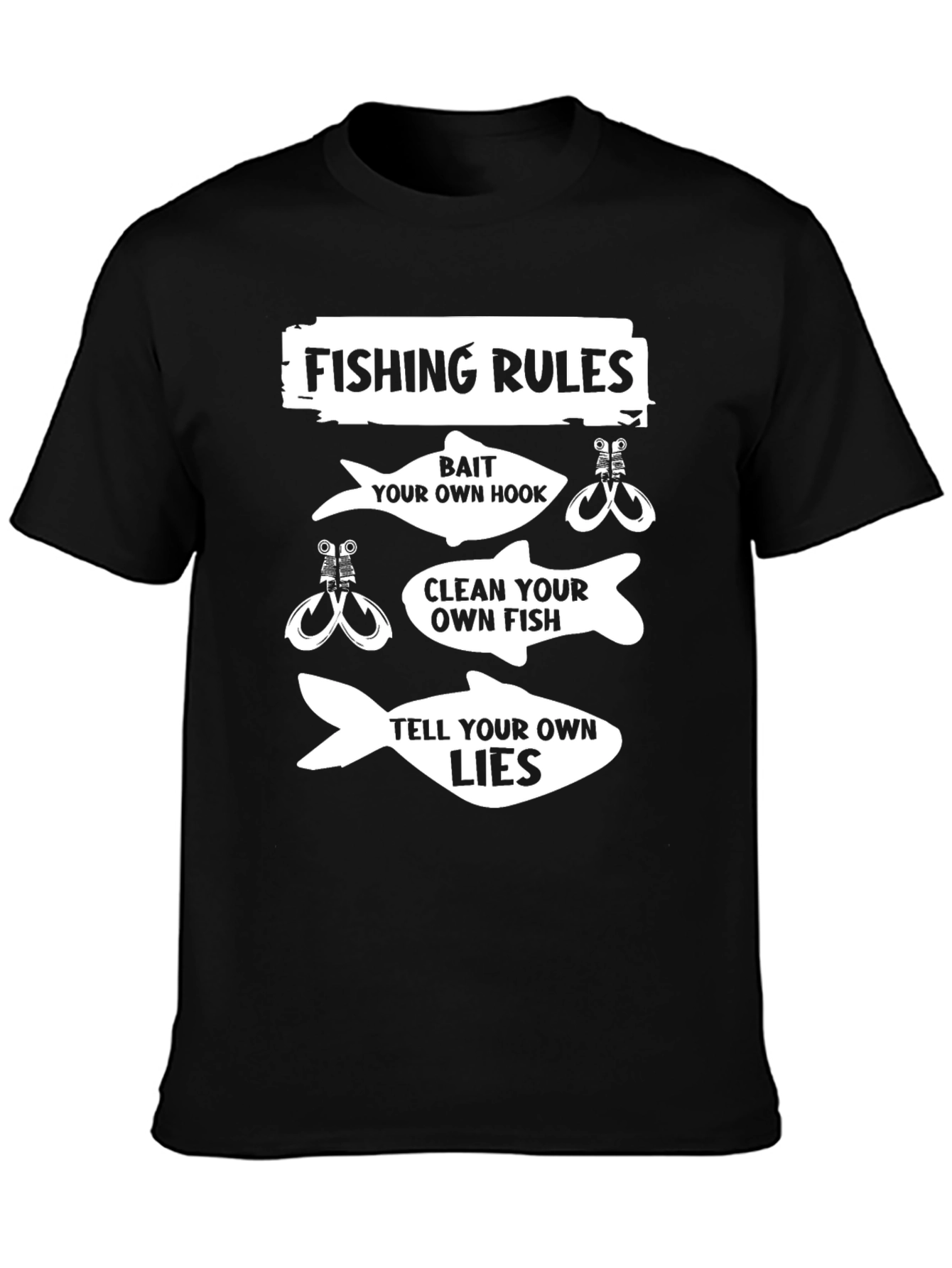 Fishing Rules Graphic T-Shirt