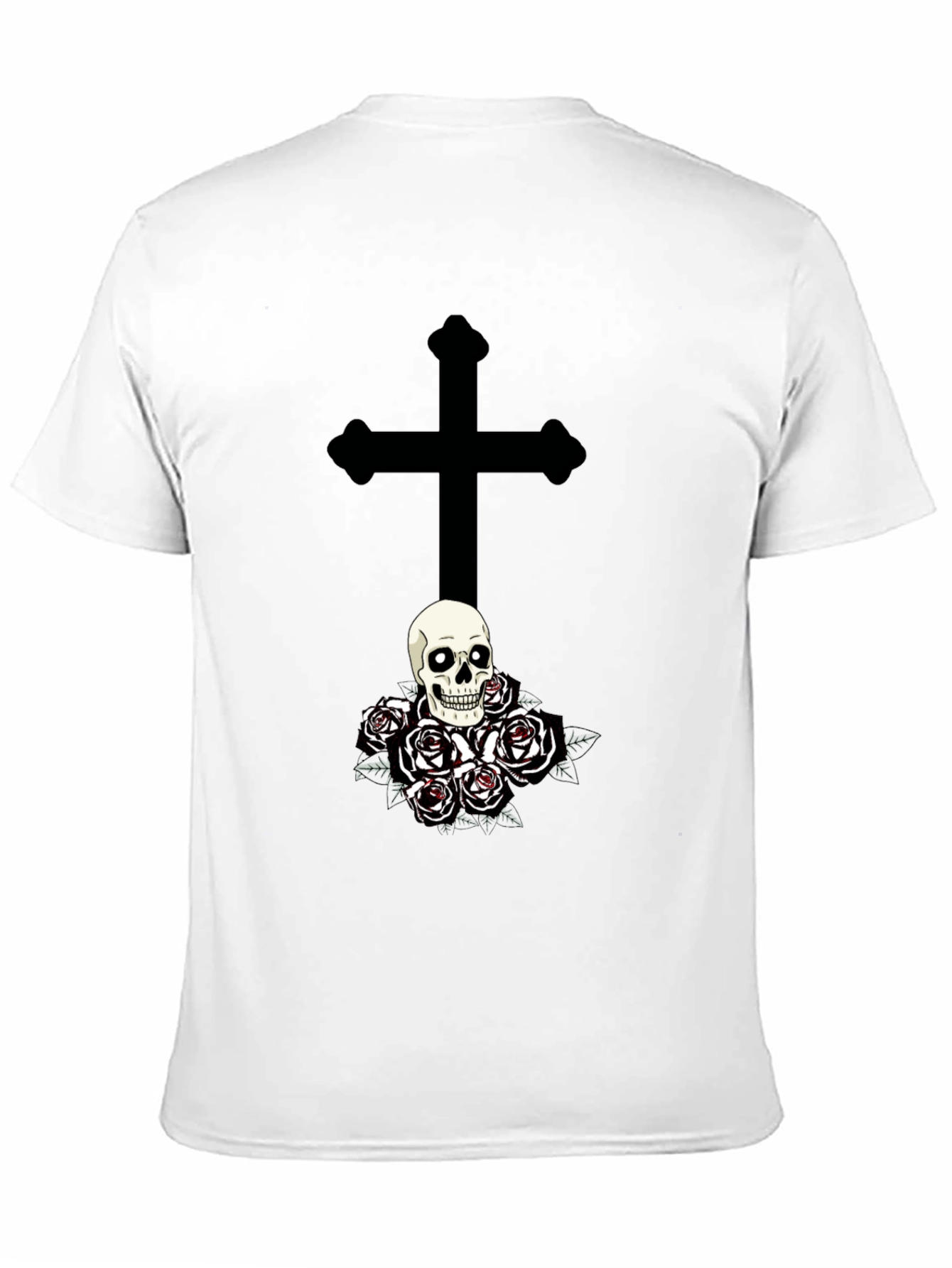 Skull & Roses Graphic Tee - Gothic Style