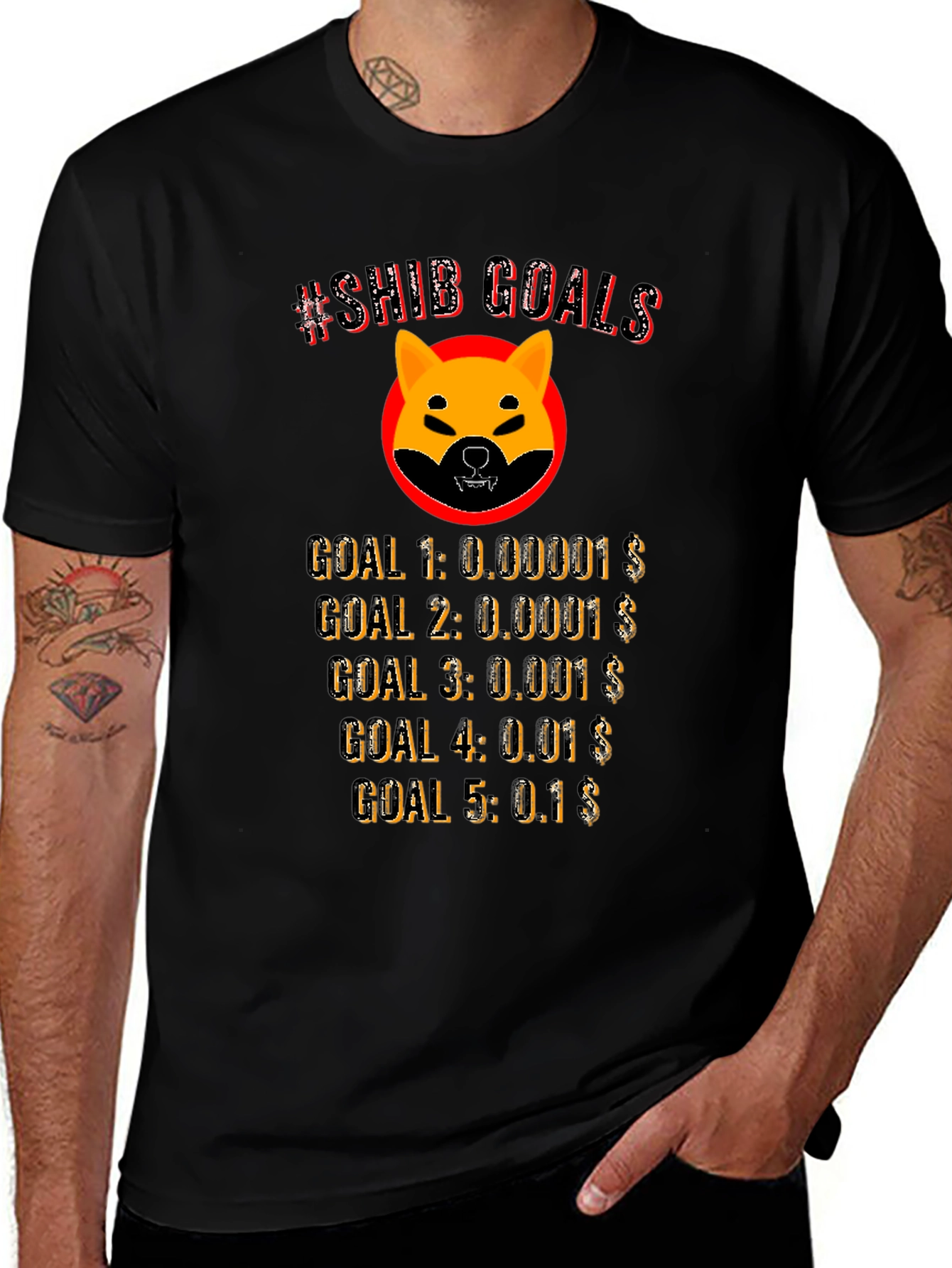 Shiba Inu Crypto Goals T-Shirt
