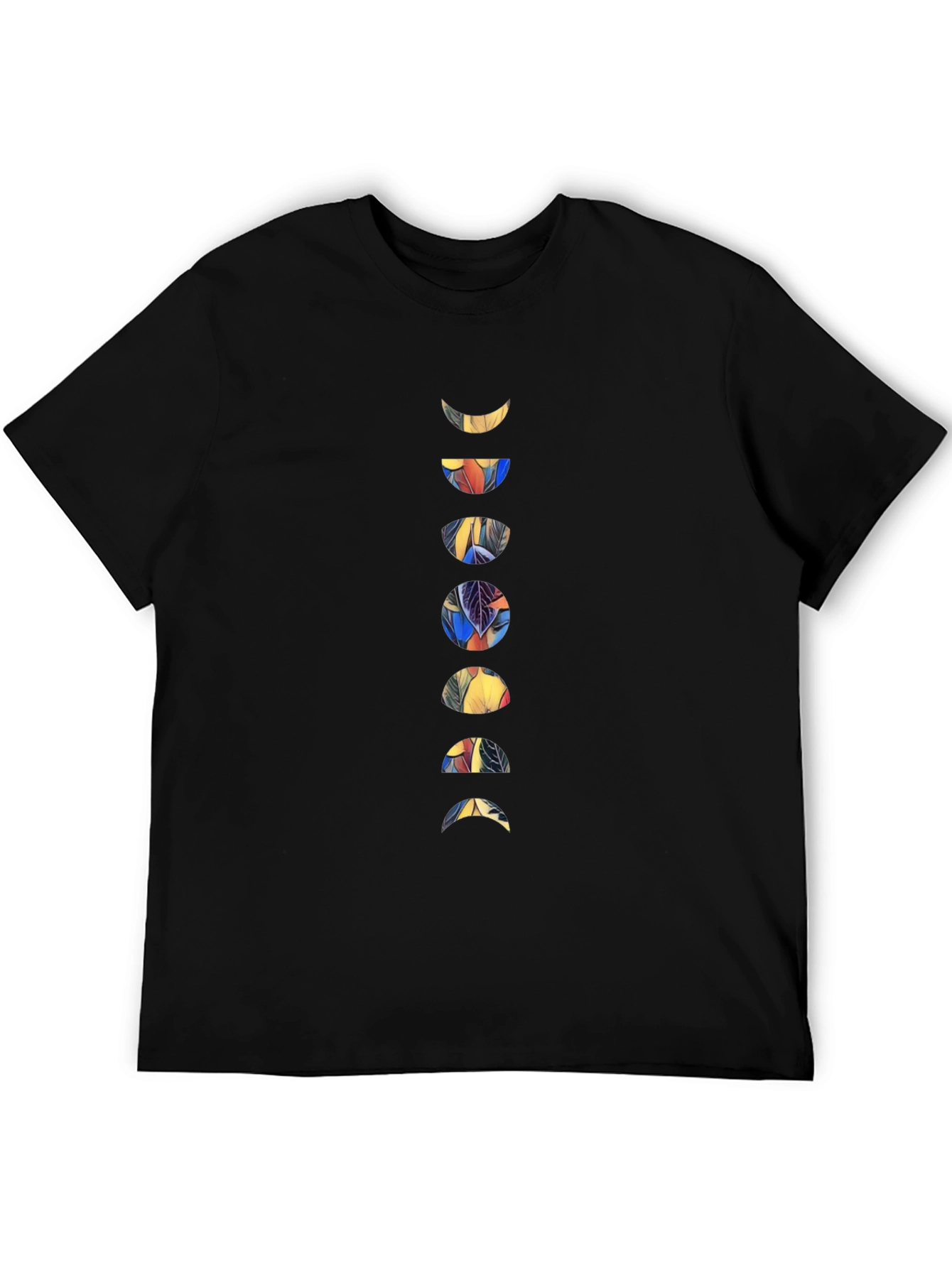 Moon Phases Graphic Black T-Shirt