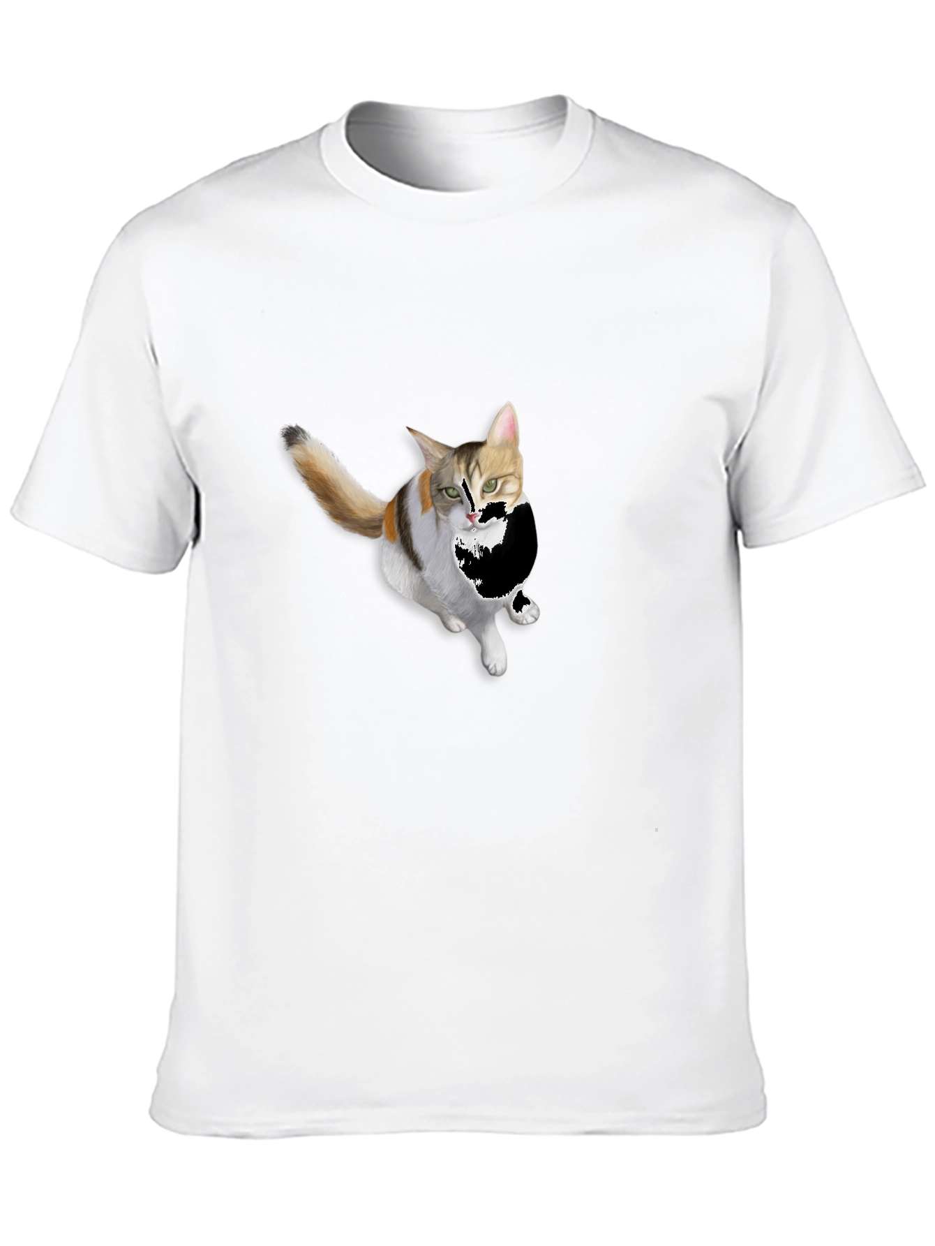 Cat Graphic Black T-Shirt