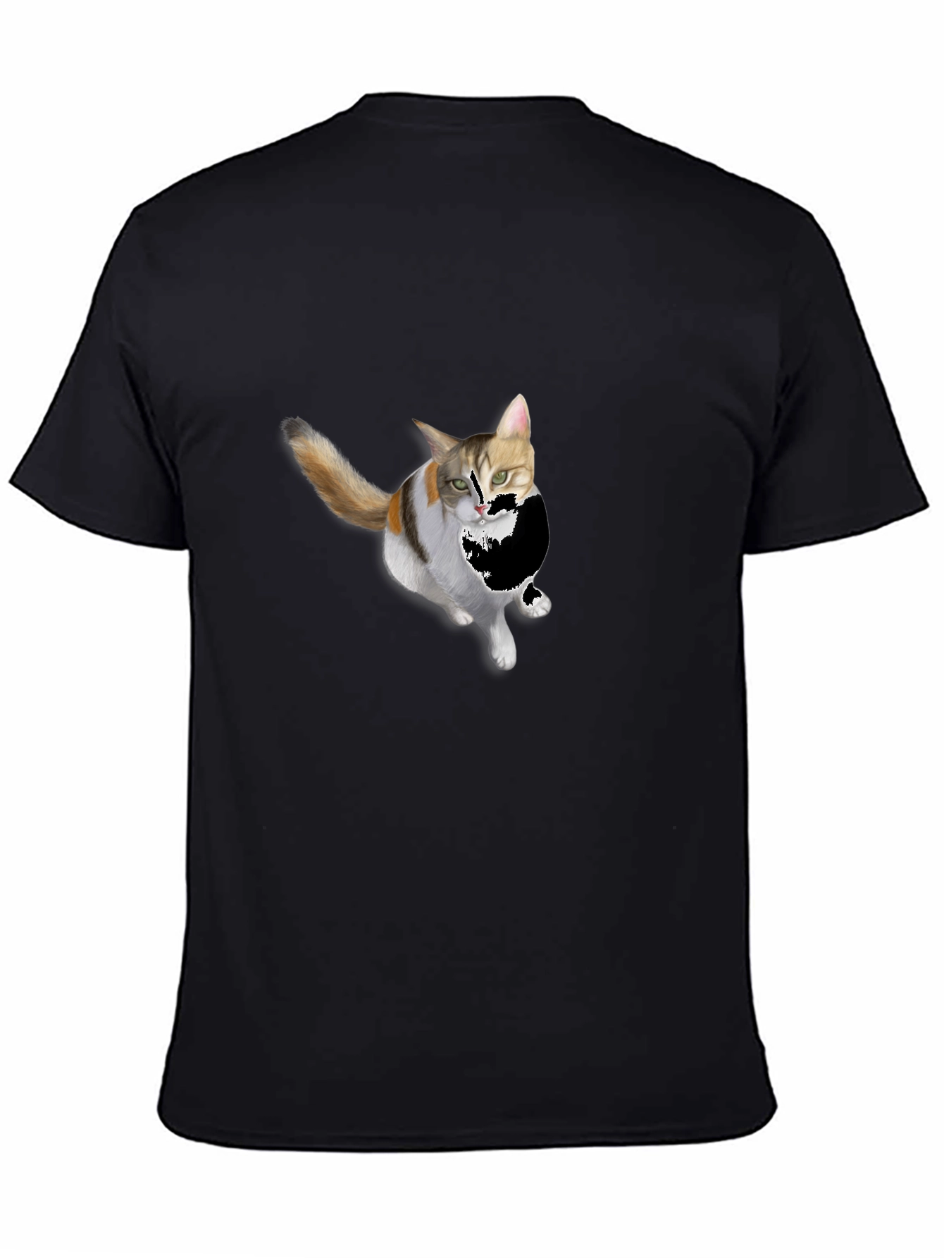 Cat Graphic Black T-Shirt