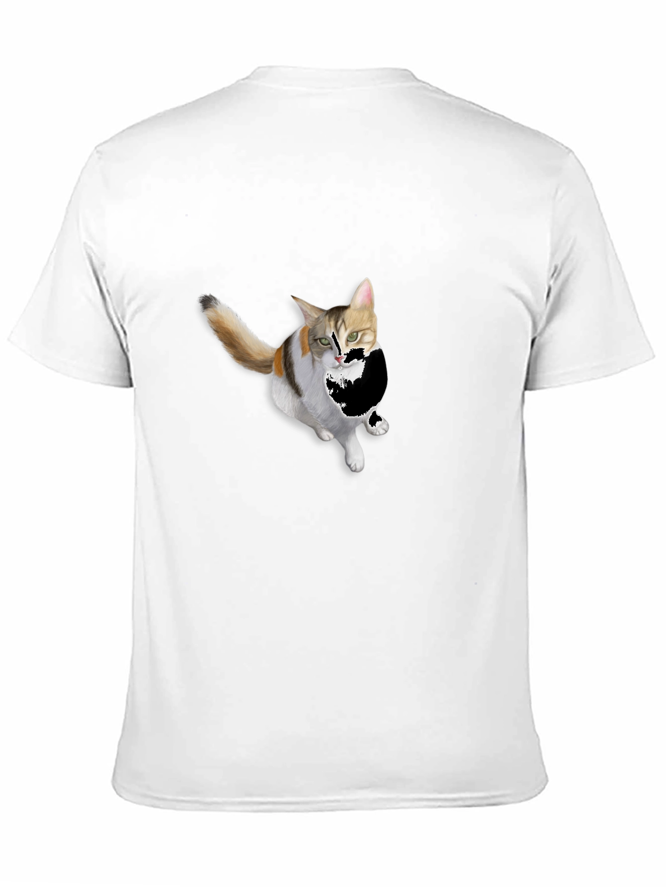 Cat Graphic Black T-Shirt
