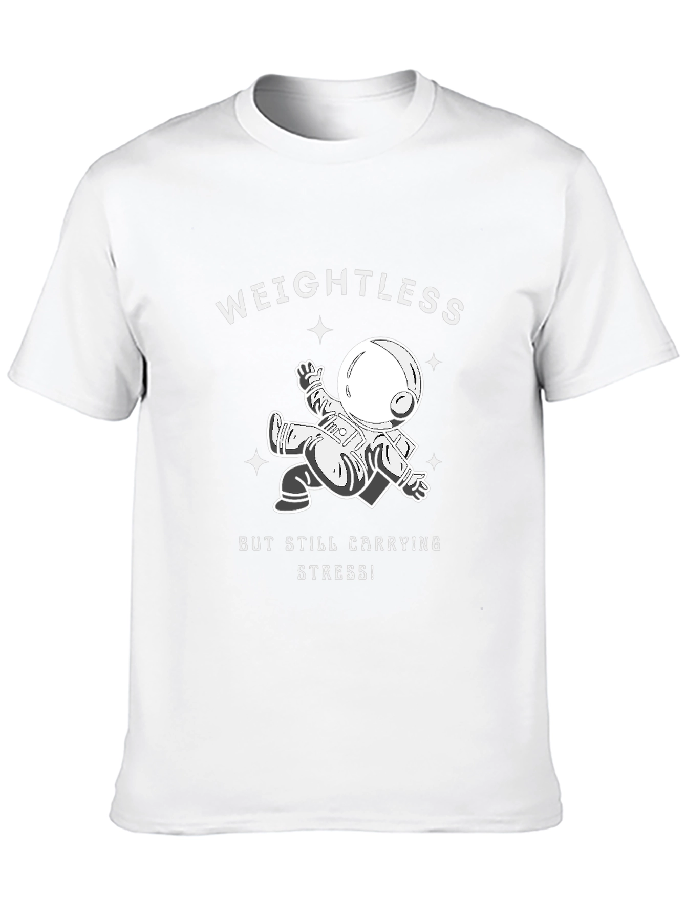 Weightless Astronaut Graphic Print Black T-Shirt