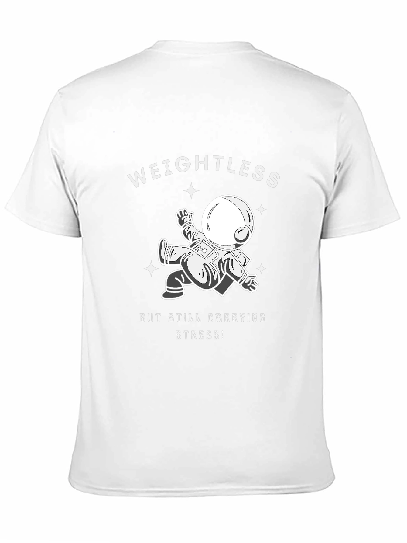 Weightless Astronaut Graphic Print Black T-Shirt