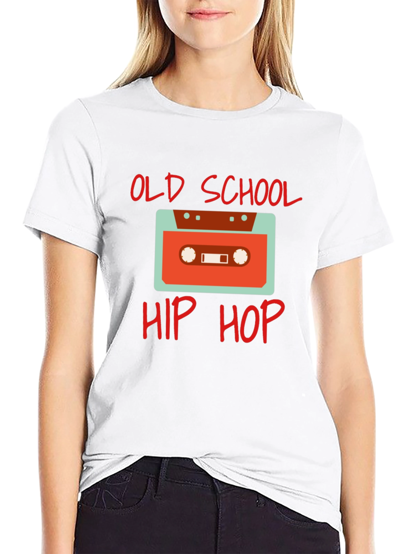 Old School Hip Hop Cassette Tape Graphic Tee