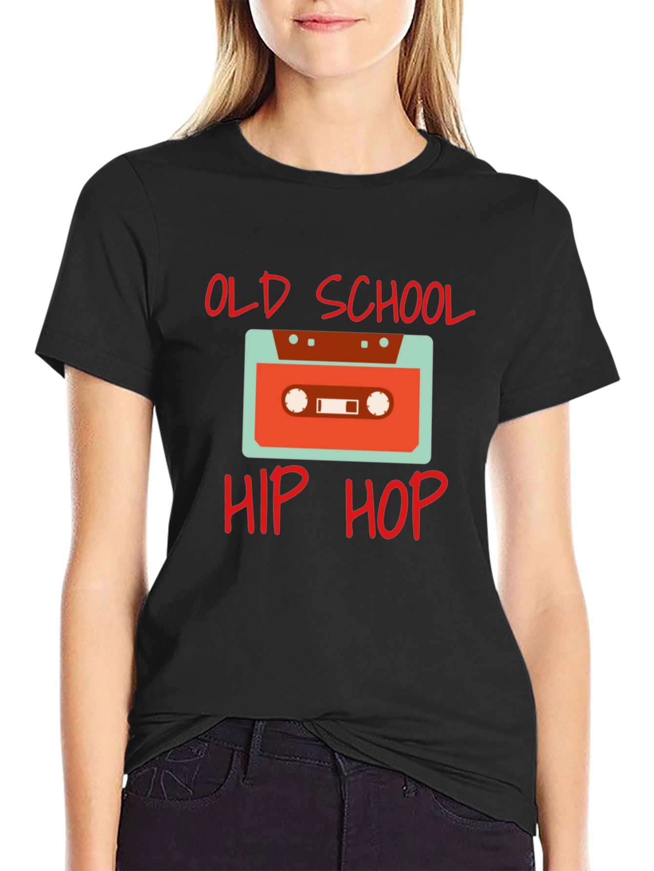 Old School Hip Hop Cassette Tape Graphic Tee