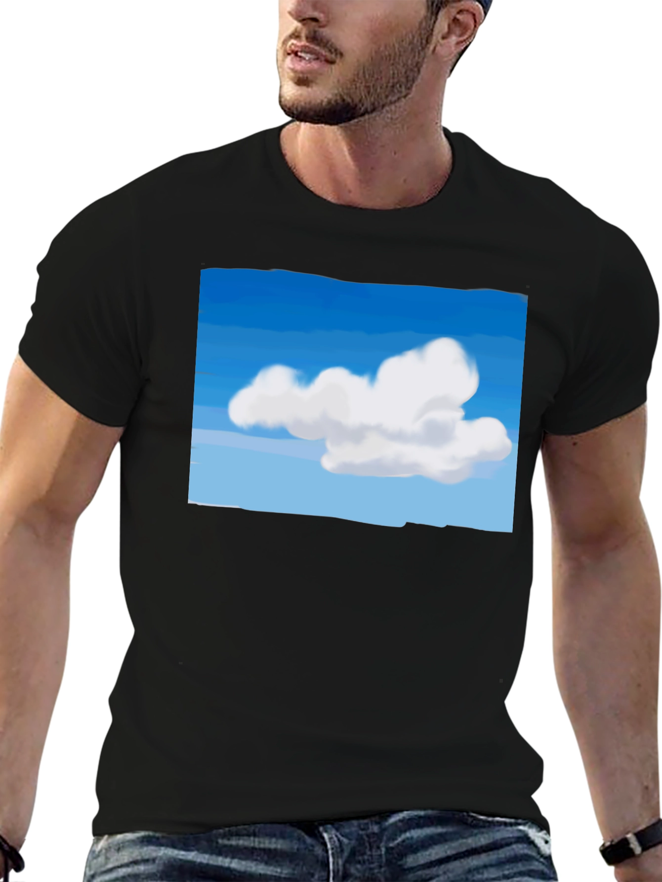 Cloudscape Graphic Tee - Cotton Comfort Unique Design
