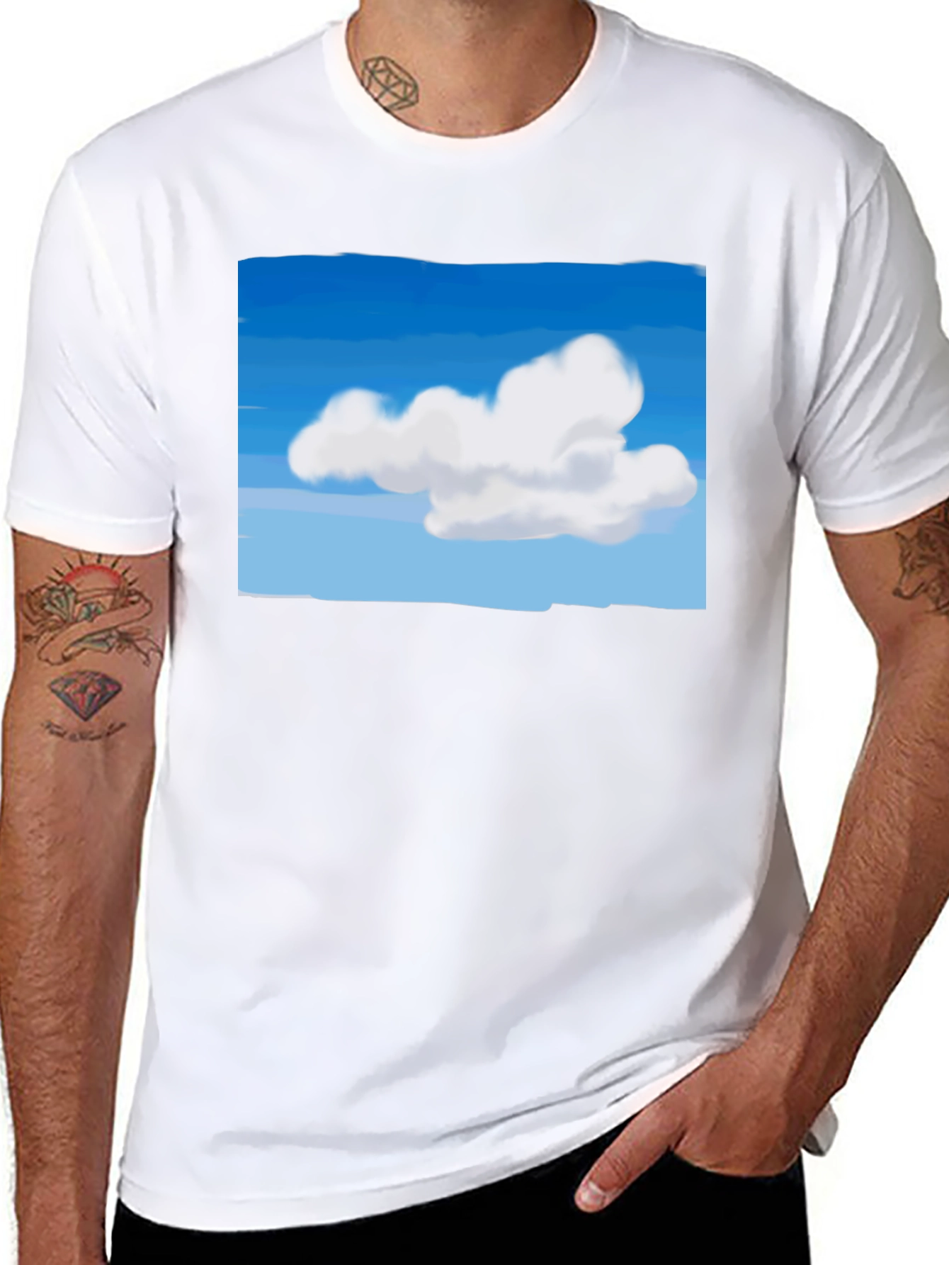 Cloudscape Graphic Tee - Cotton Comfort Unique Design