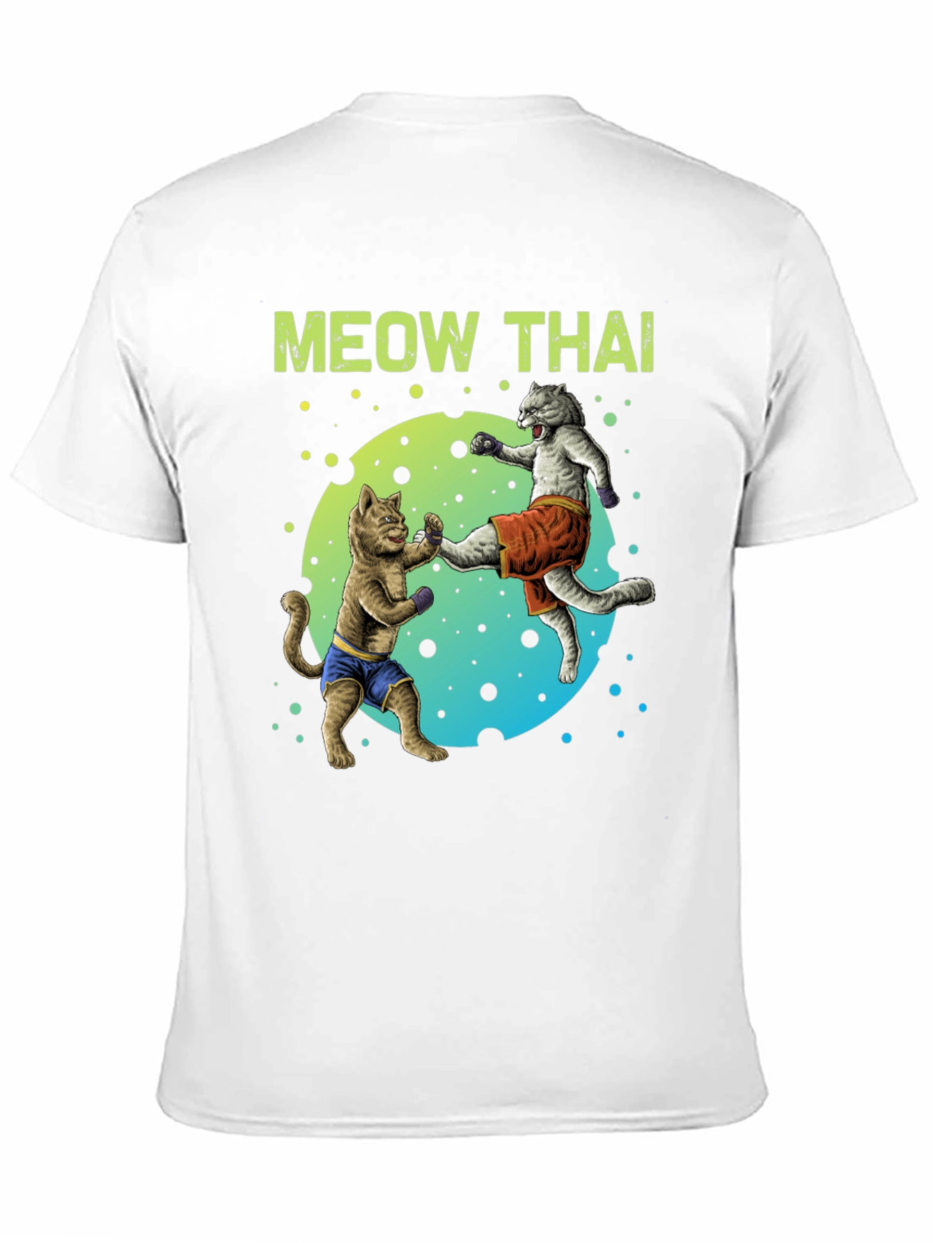 Meow Thai T-Shirt Funny Martial Arts Cats