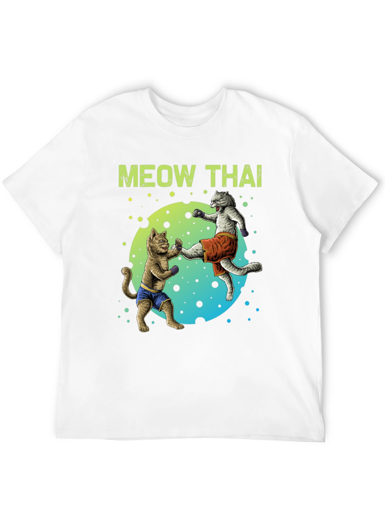 Meow Thai T-Shirt Funny Martial Arts Cats