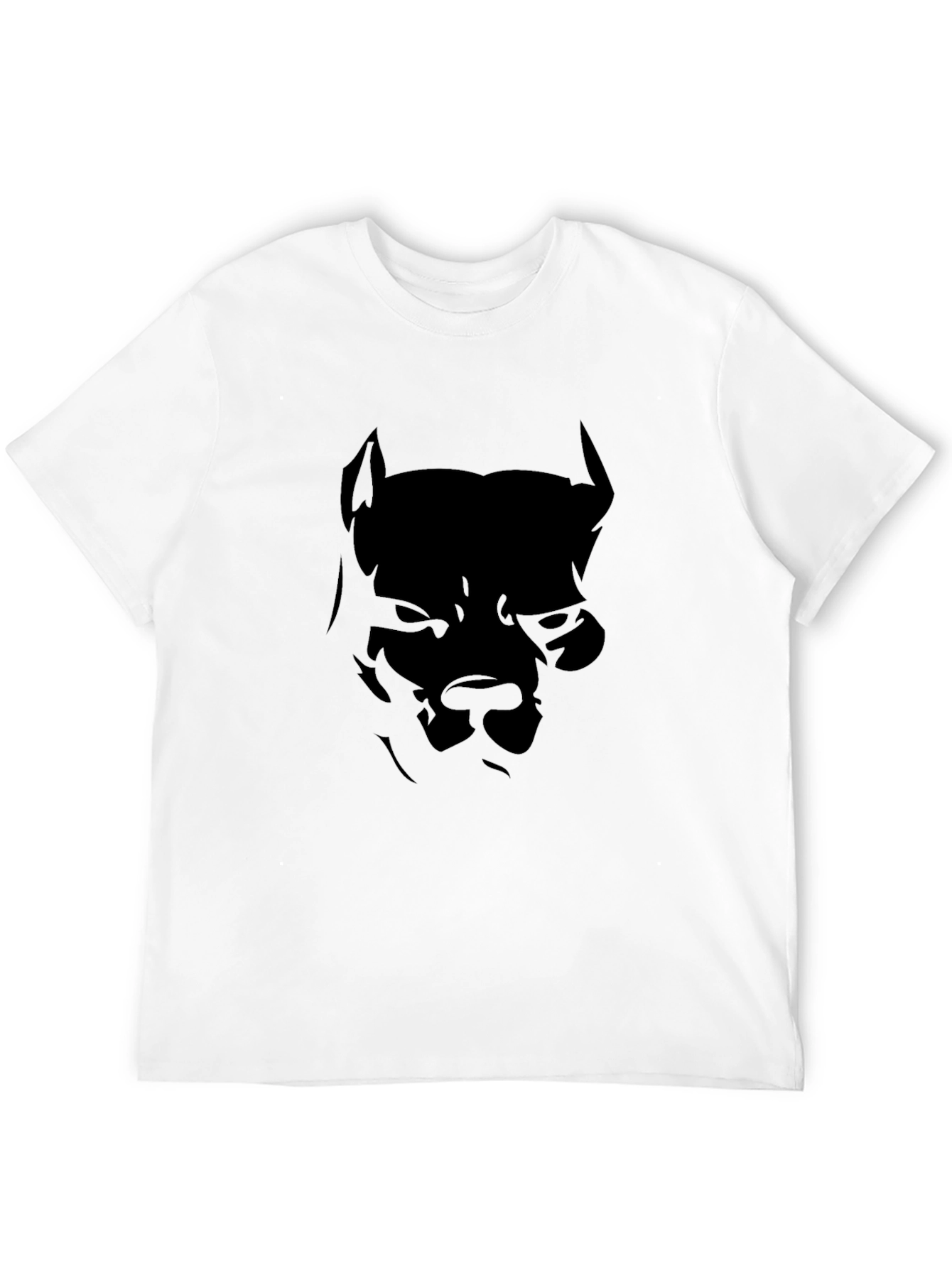 Mens Black Pitbull Graphic Tee - Bold & Stylish