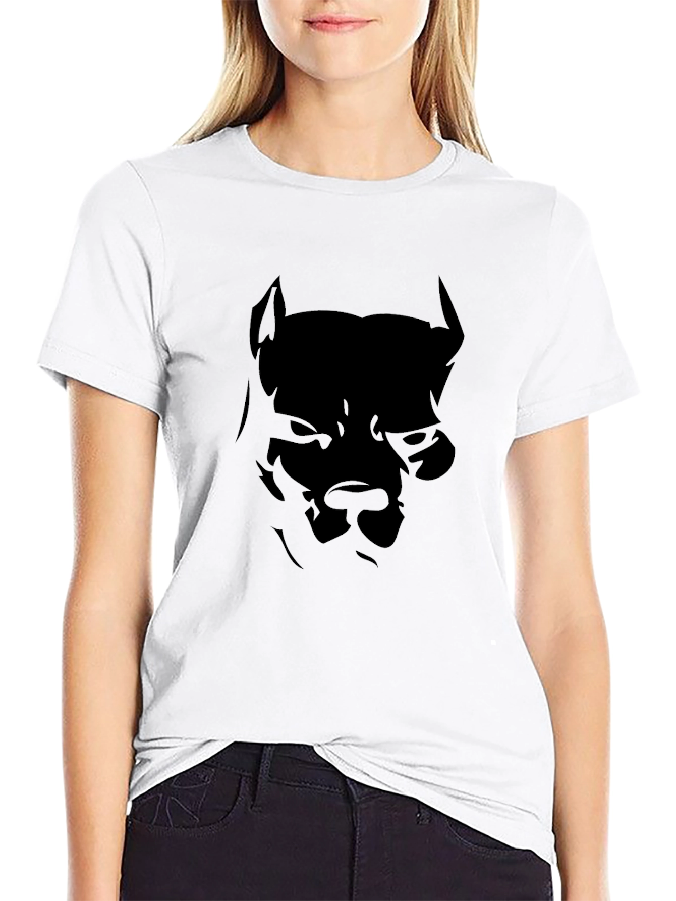 Mens Black Pitbull Graphic Tee - Bold & Stylish