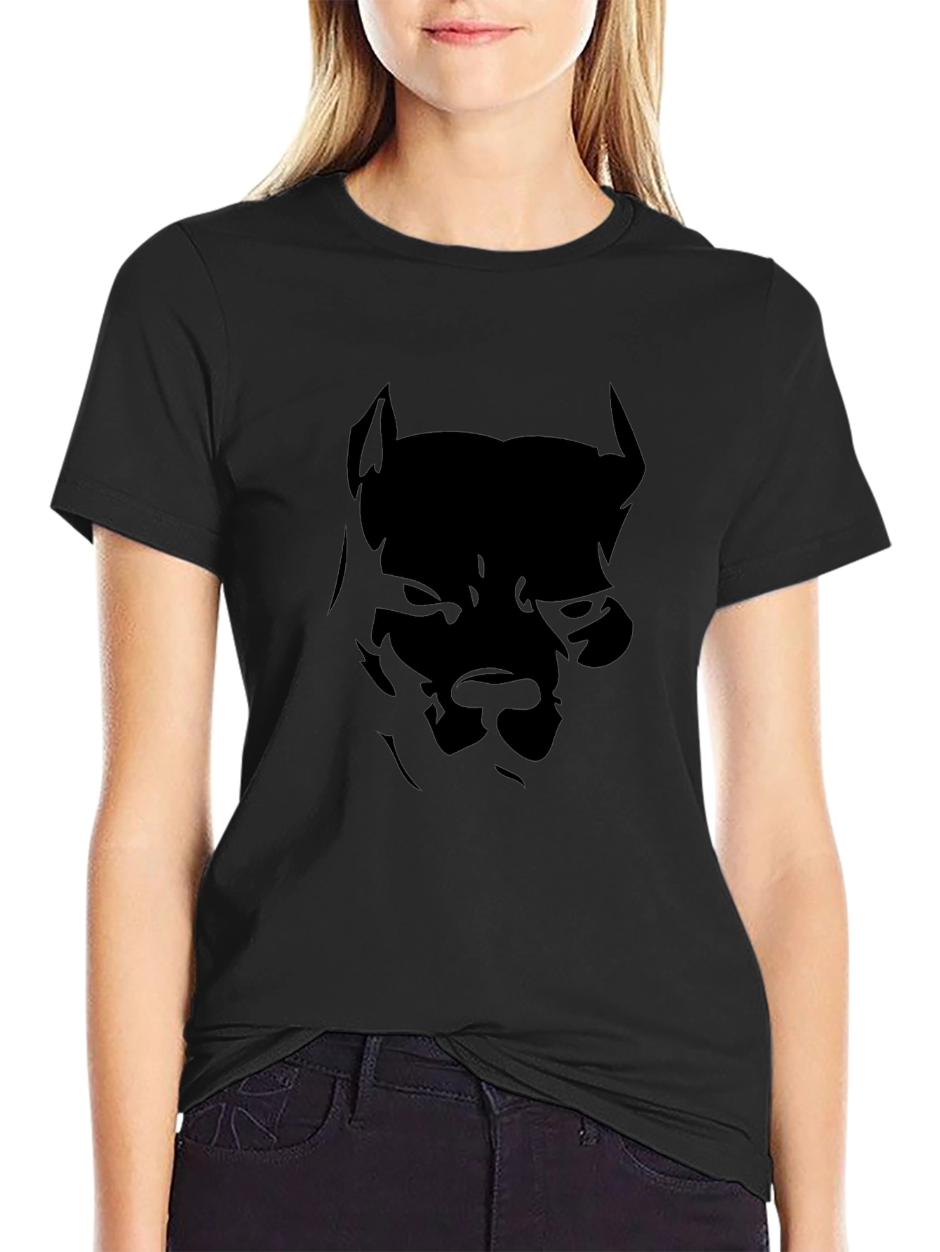 Mens Black Pitbull Graphic Tee - Bold & Stylish