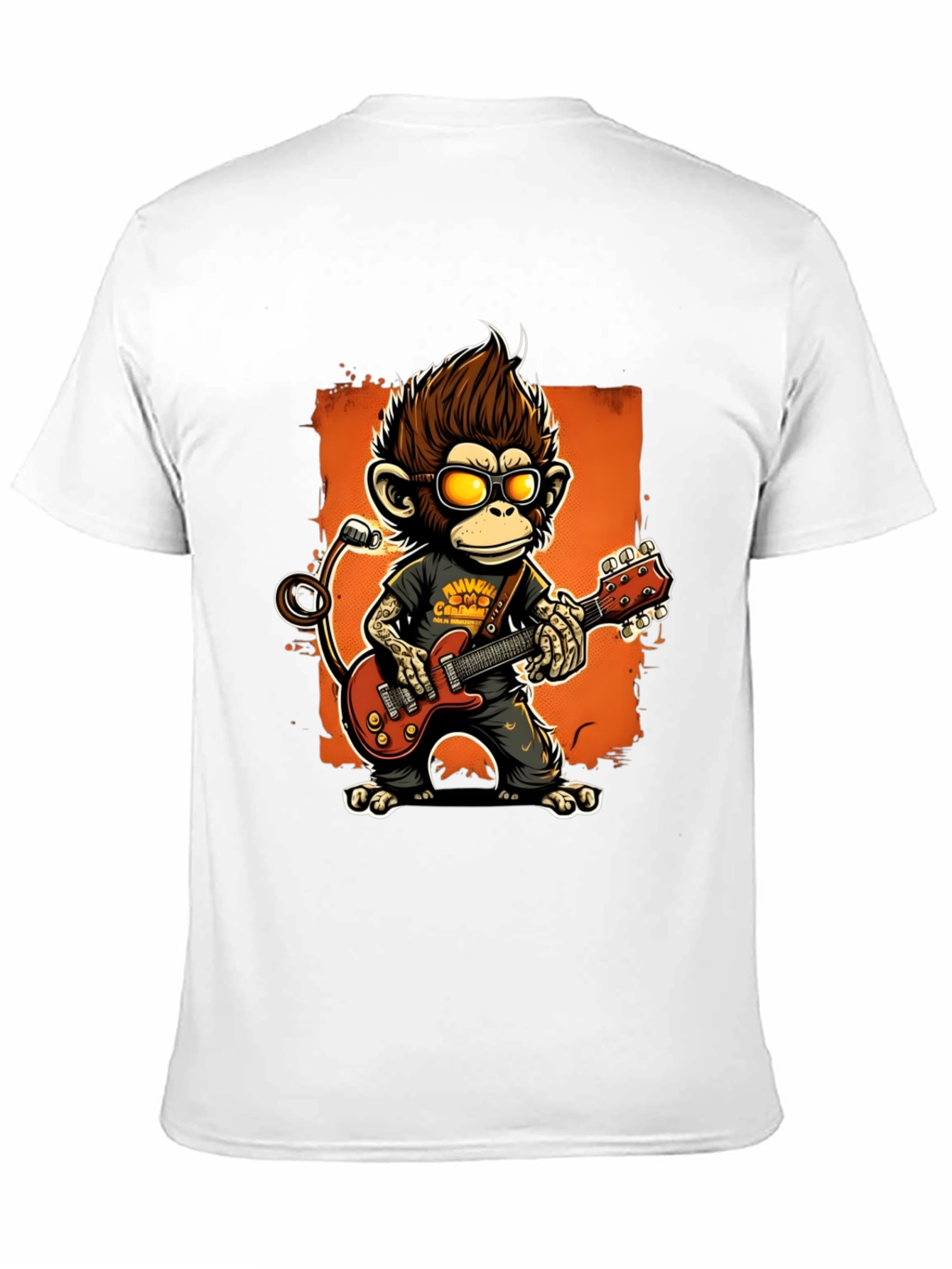 Rockin Monkey Guitarist Graphic Tee