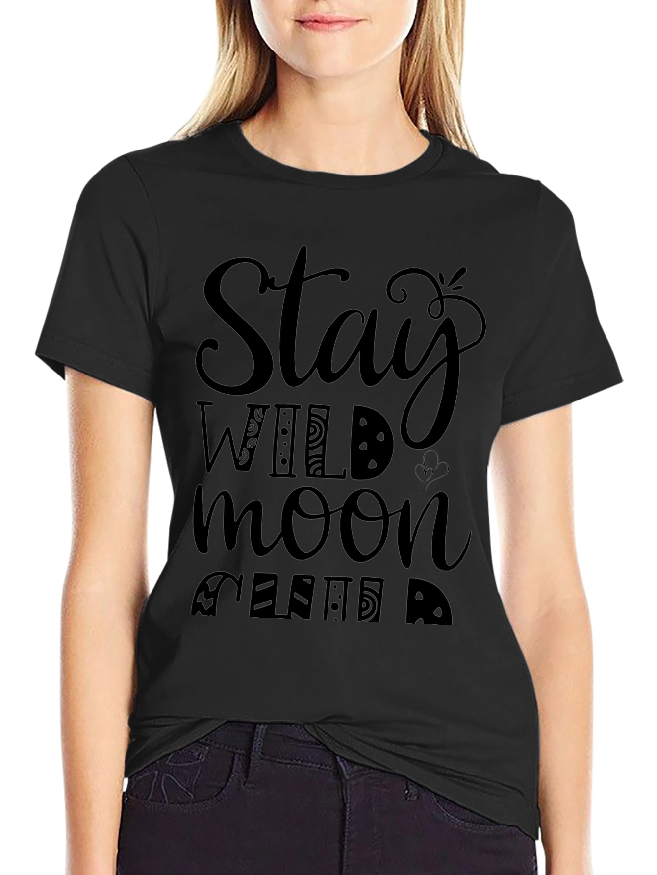 Stay Wild Moon Child T-Shirt - Unisex Black Tee