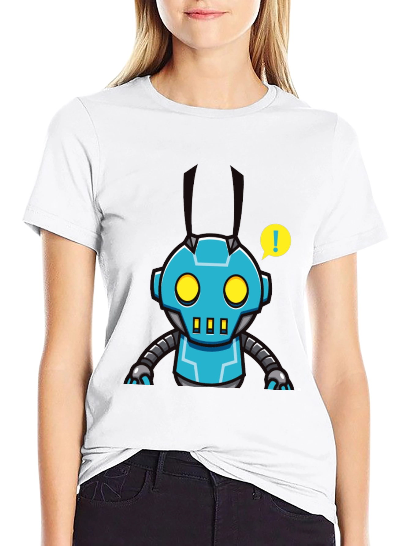 Robot Graphic T-Shirt - Cool Cartoon Design