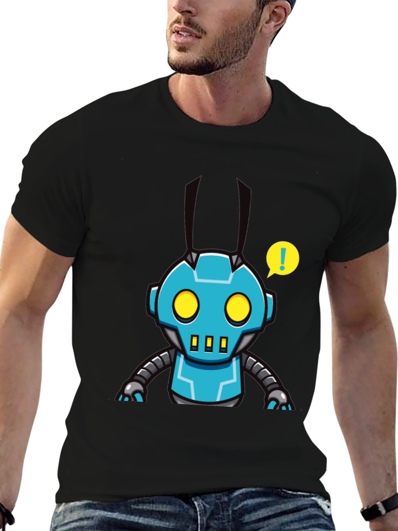 Robot Graphic T-Shirt - Cool Cartoon Design