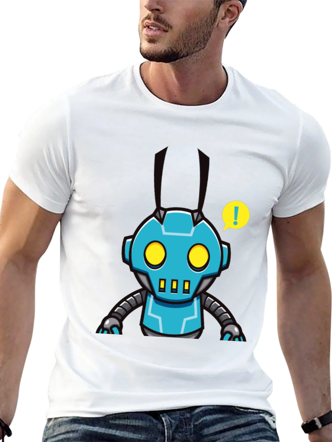Robot Graphic T-Shirt - Cool Cartoon Design