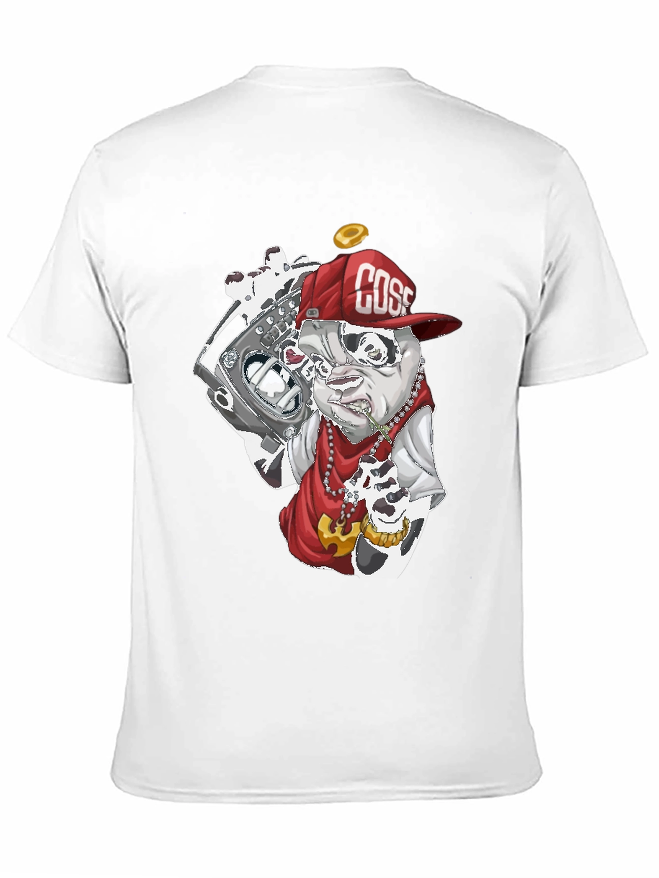 Cool Bulldog Graphic Tee - Black Cotton Blend