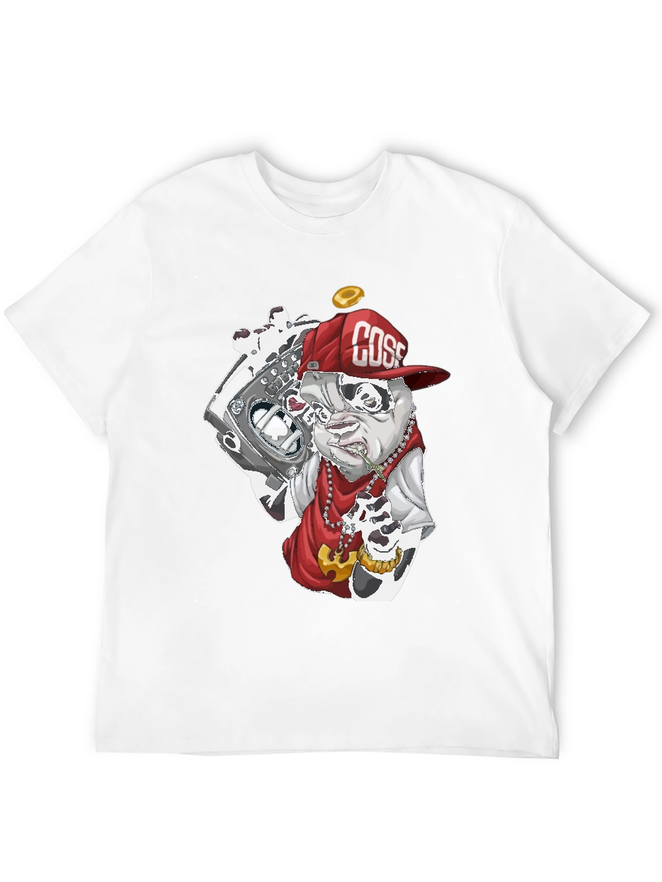 Cool Bulldog Graphic Tee - Black Cotton Blend