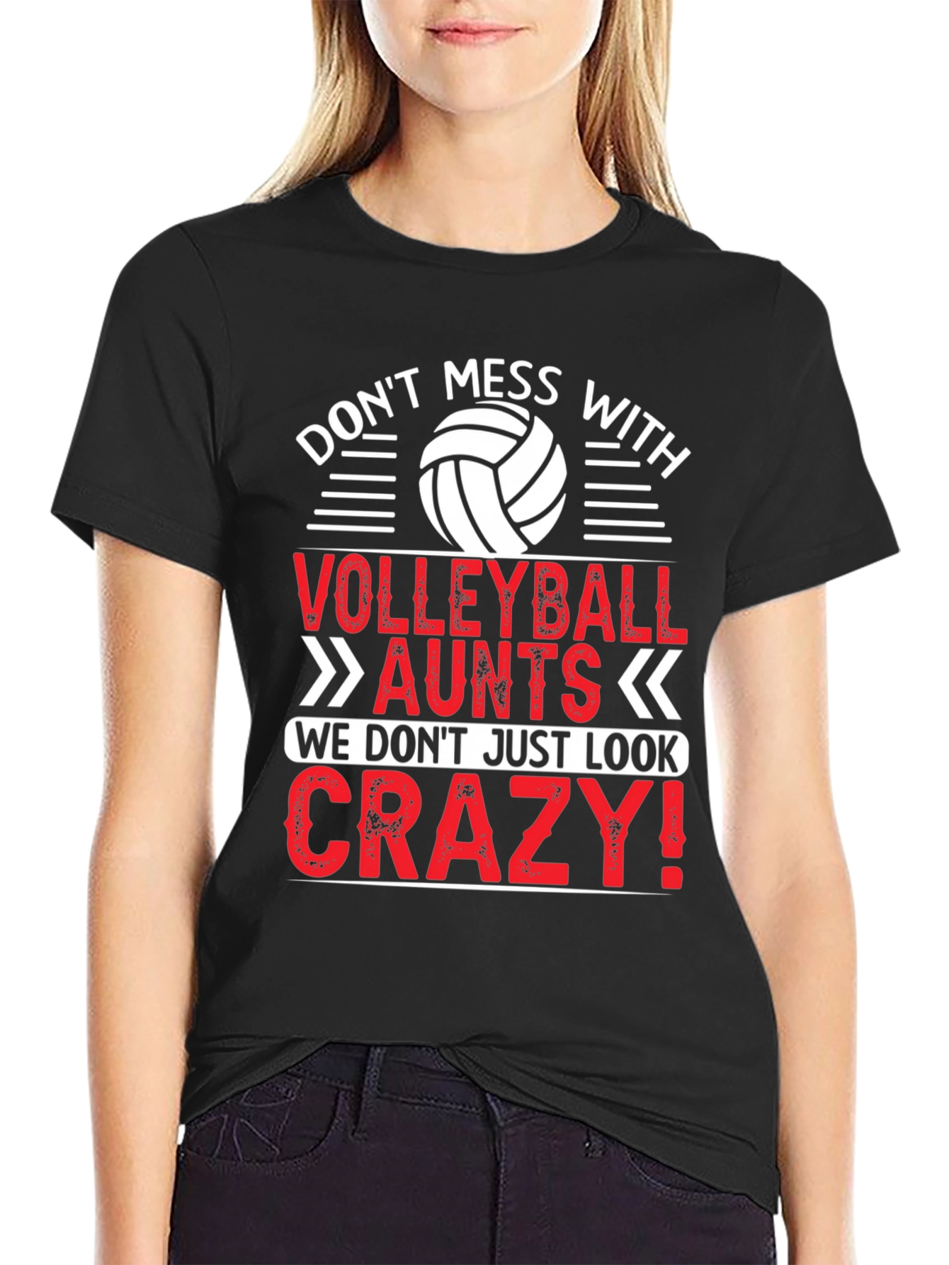 Volleyball Aunt Crazy T-Shirt