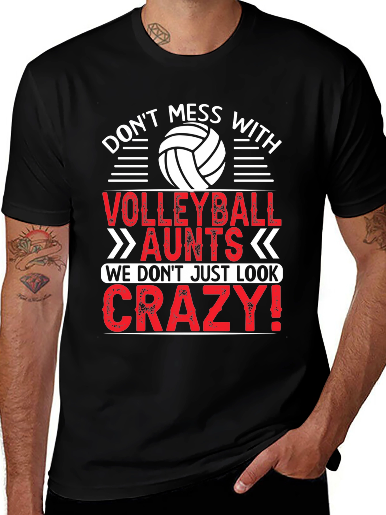 Volleyball Aunt Crazy T-Shirt