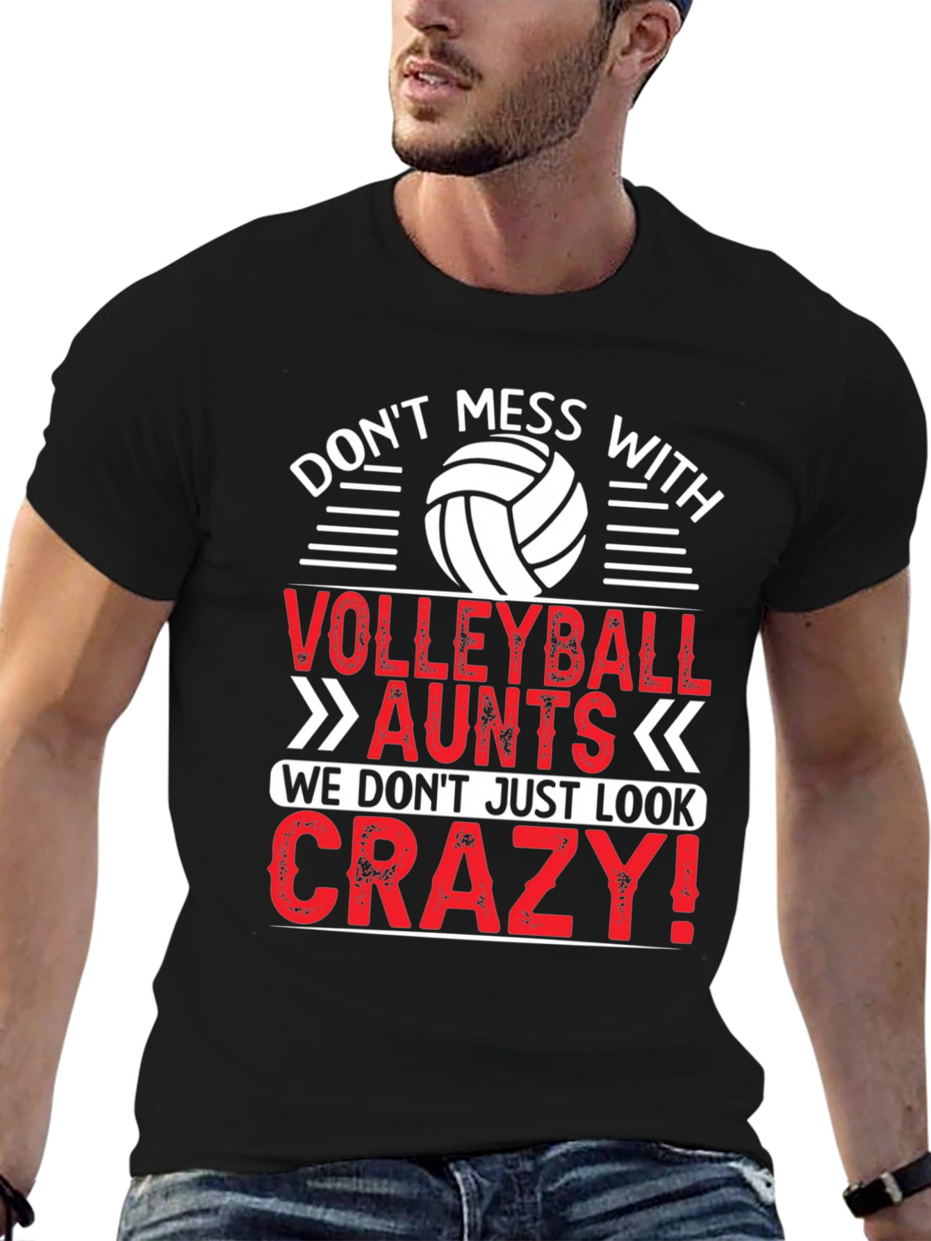 Volleyball Aunt Crazy T-Shirt