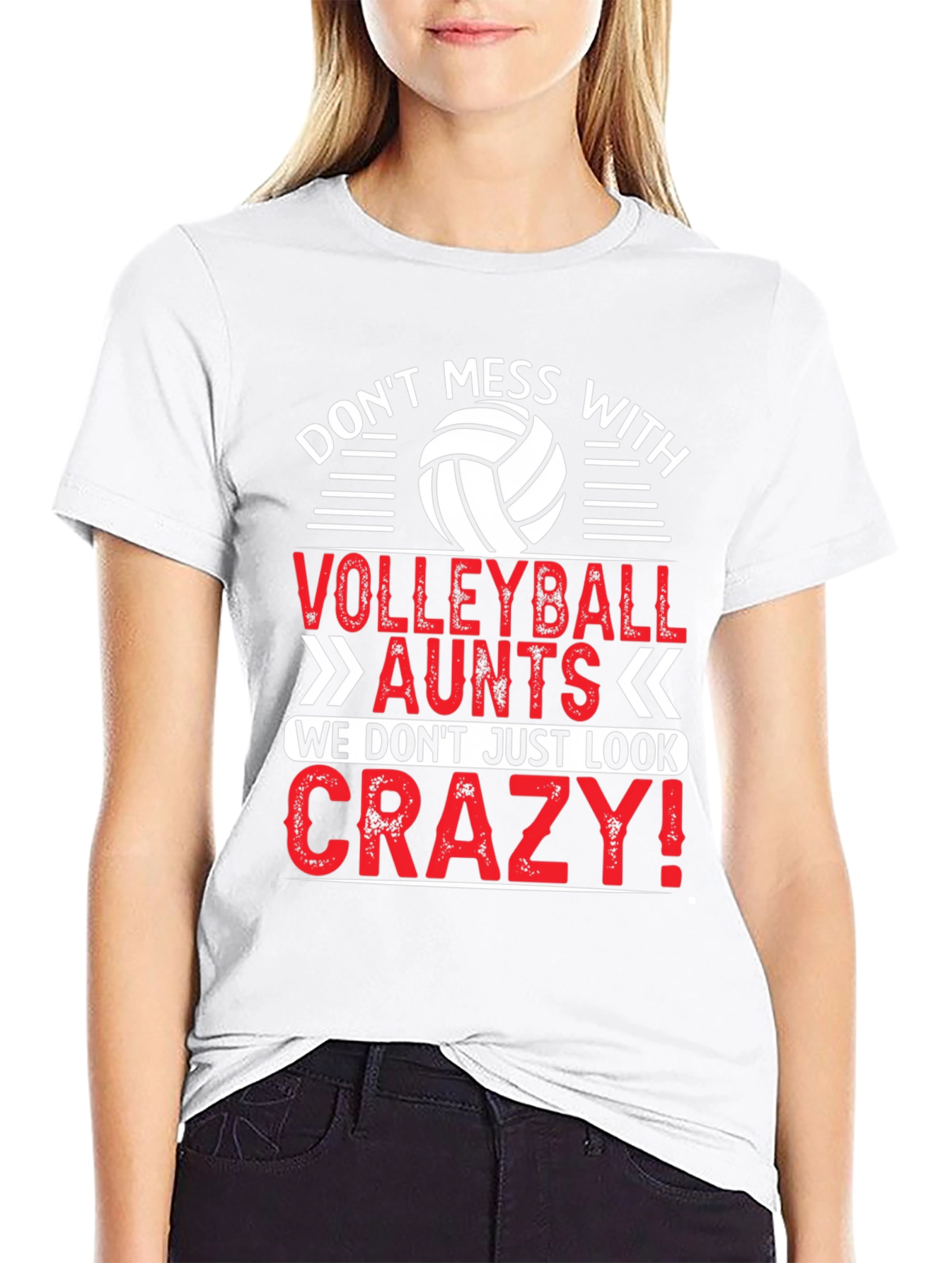 Volleyball Aunt Crazy T-Shirt