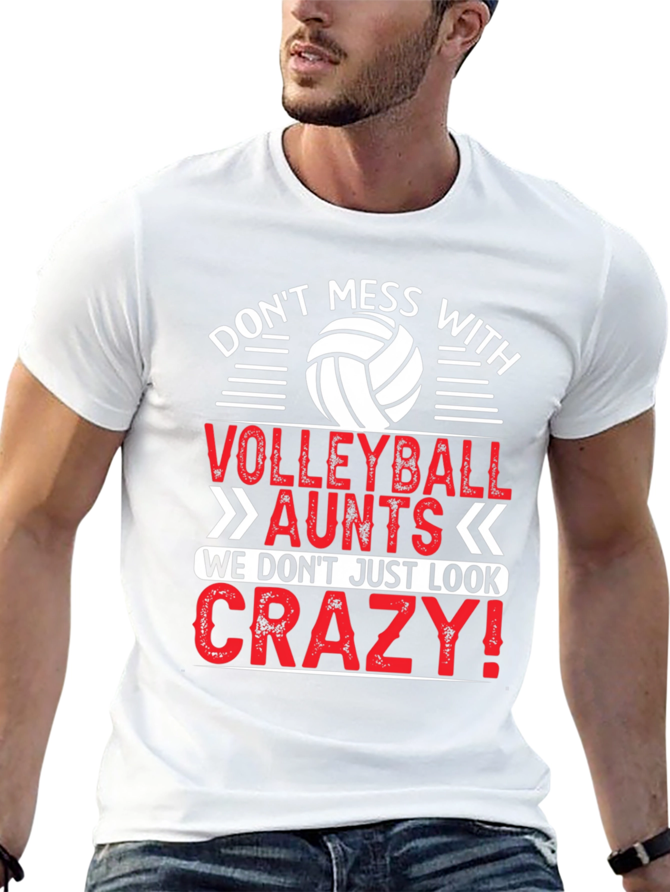 Volleyball Aunt Crazy T-Shirt