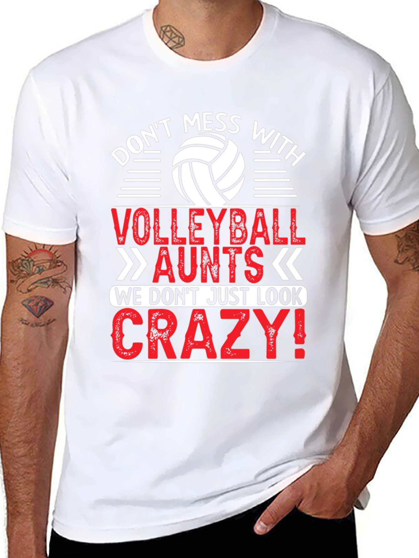 Volleyball Aunt Crazy T-Shirt
